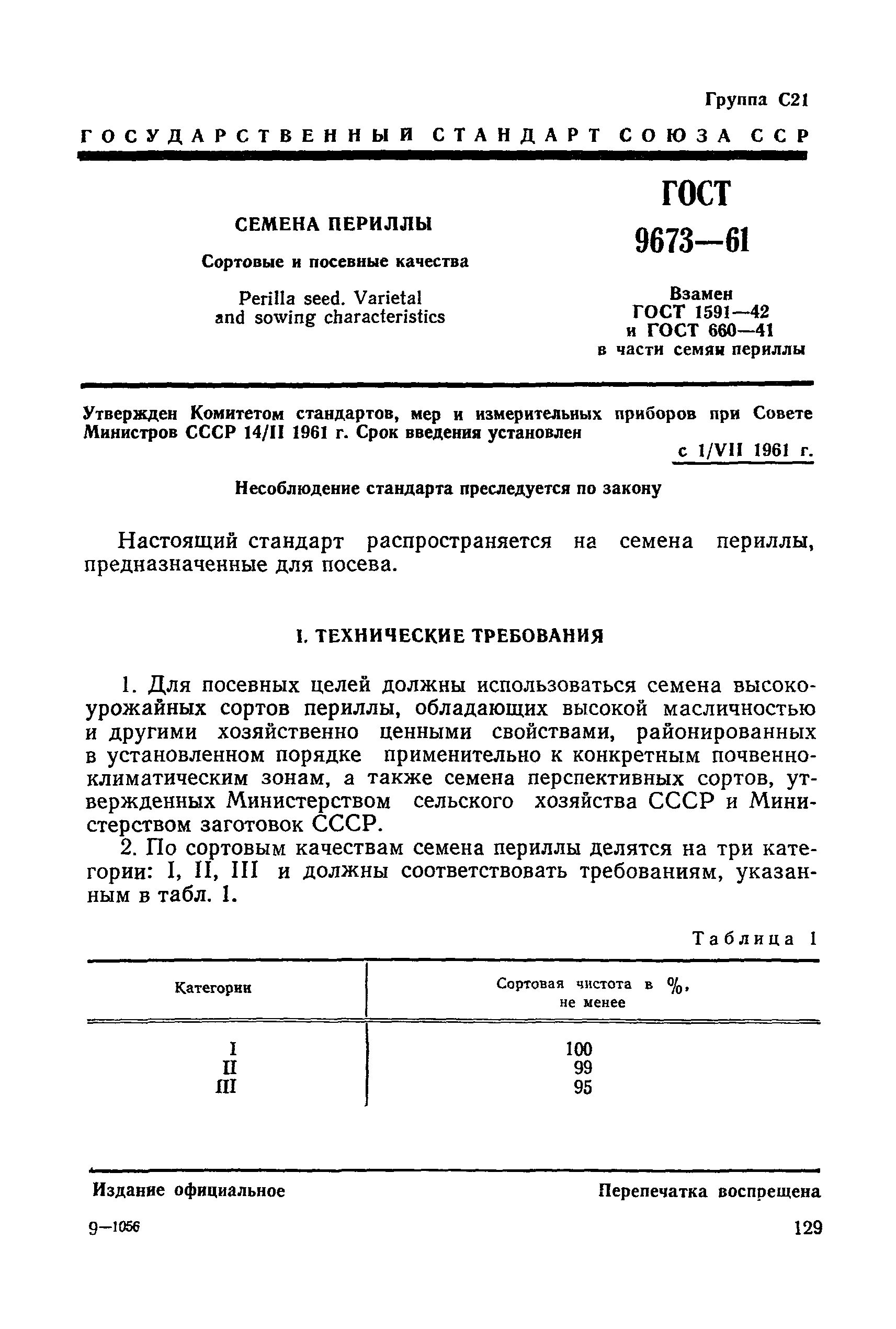 ГОСТ 9673-61