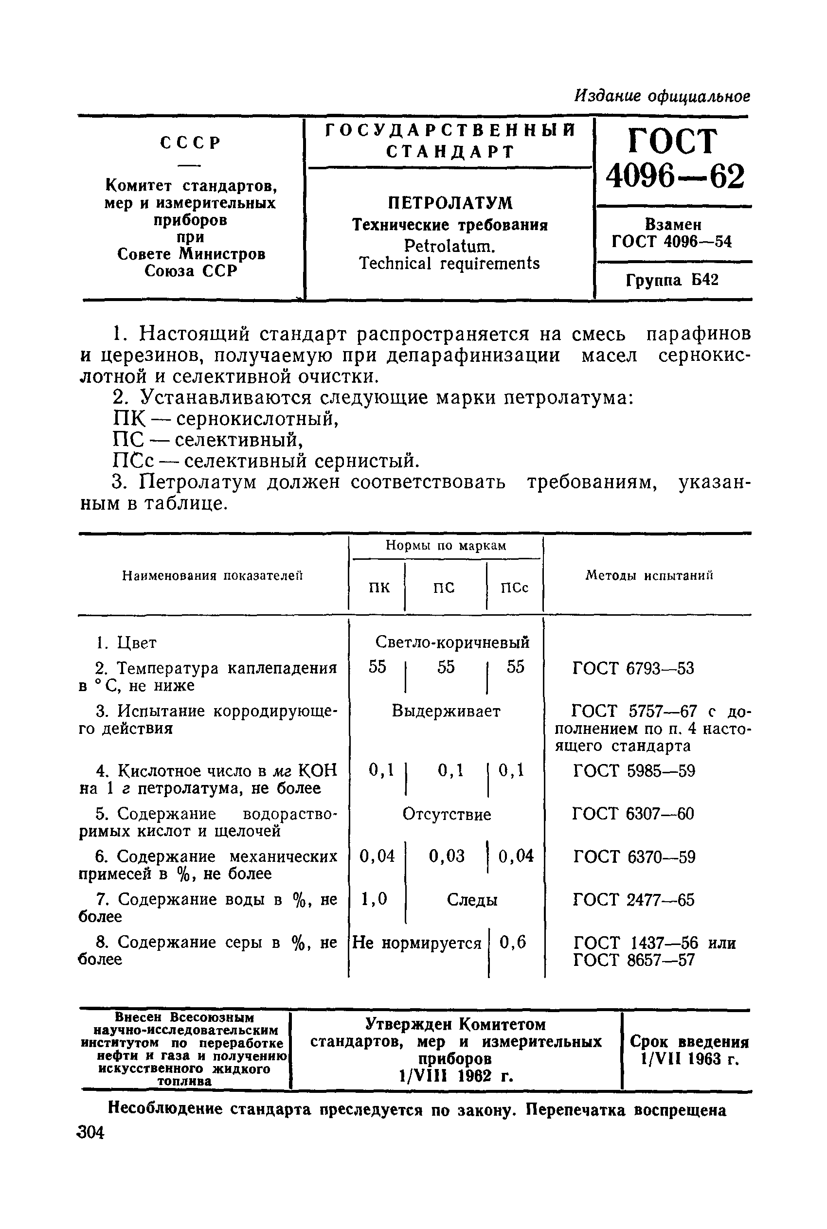 ГОСТ 4096-62