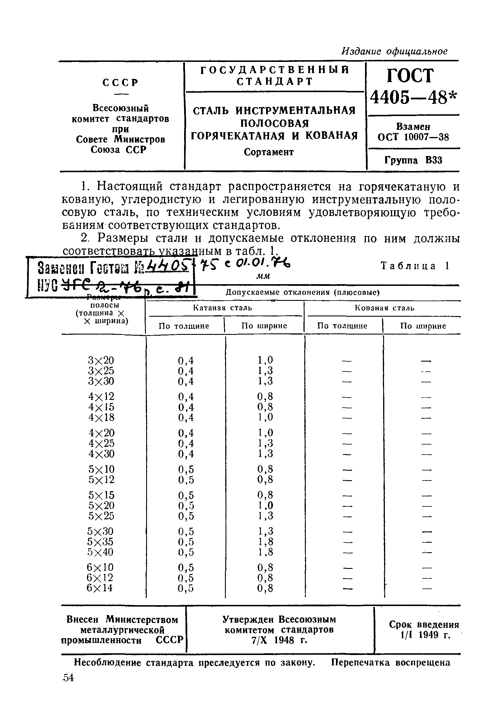 ГОСТ 4405-48