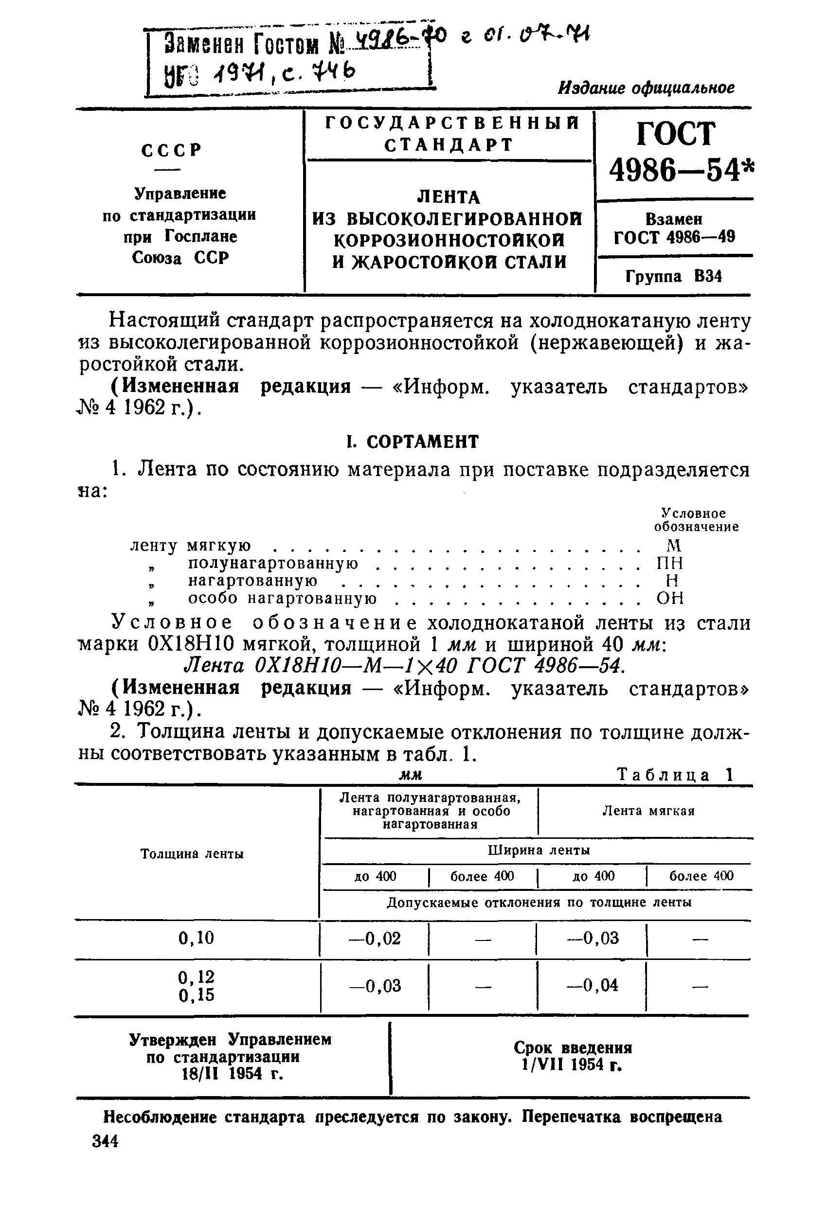 ГОСТ 4986-54