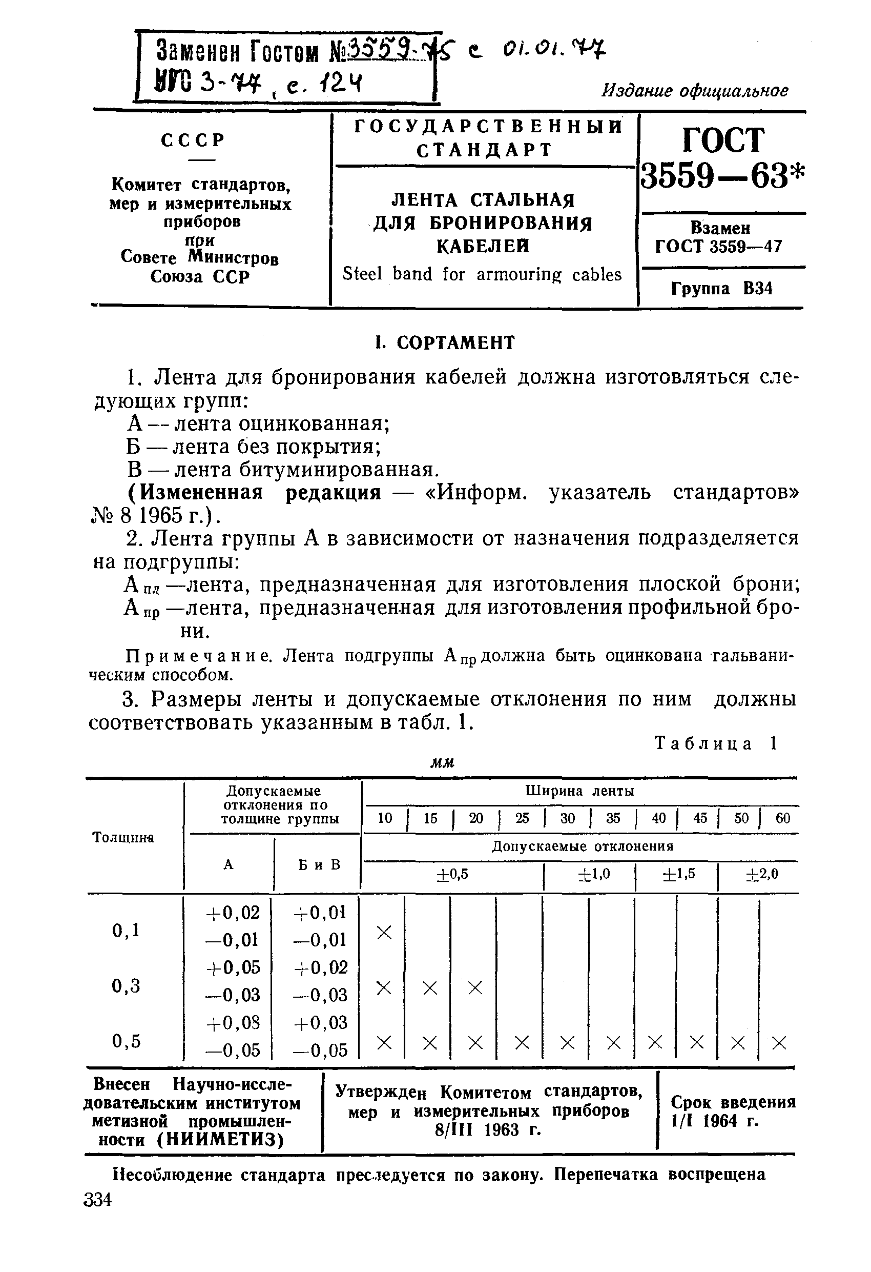 ГОСТ 3559-63