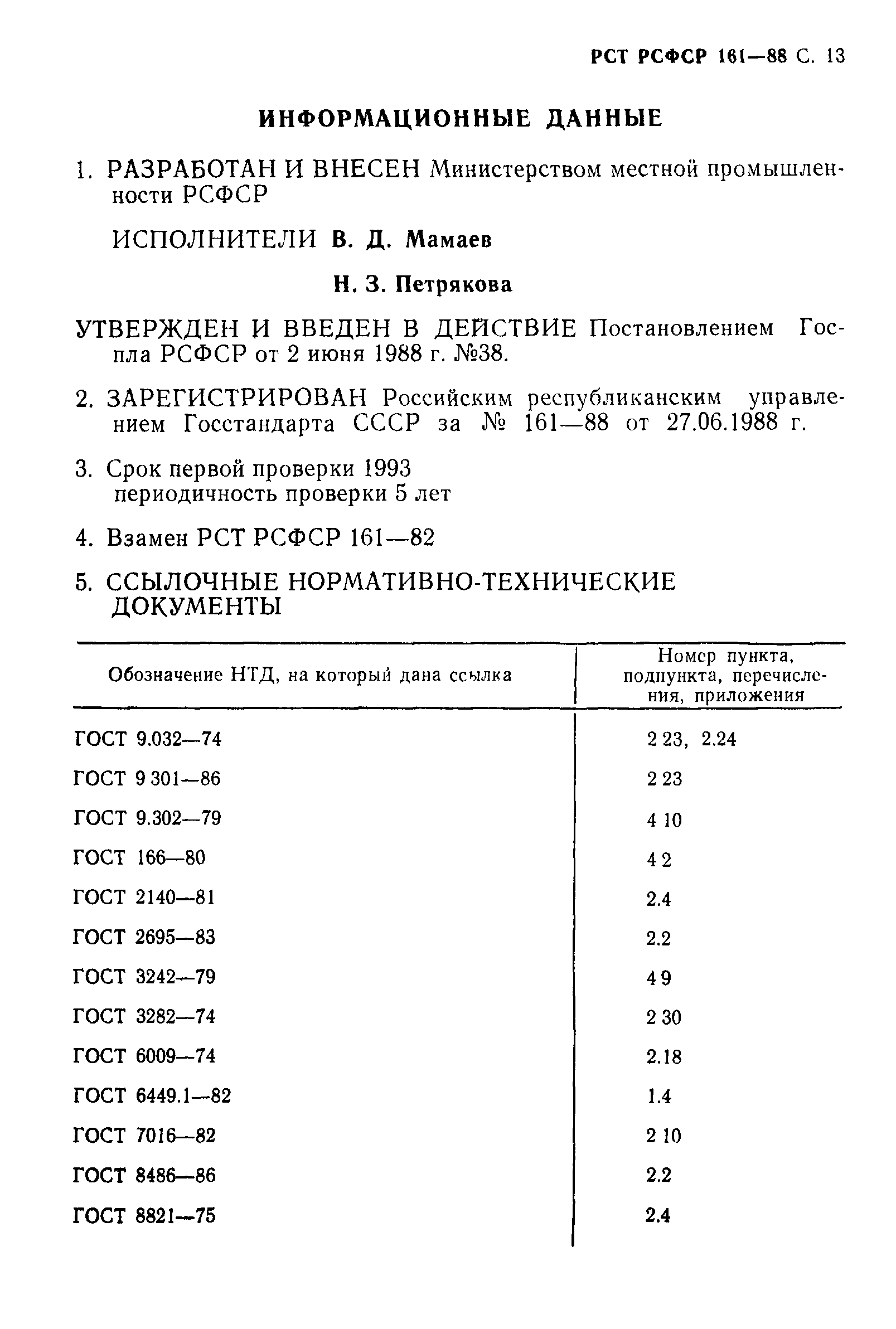 РСТ РСФСР 161-88