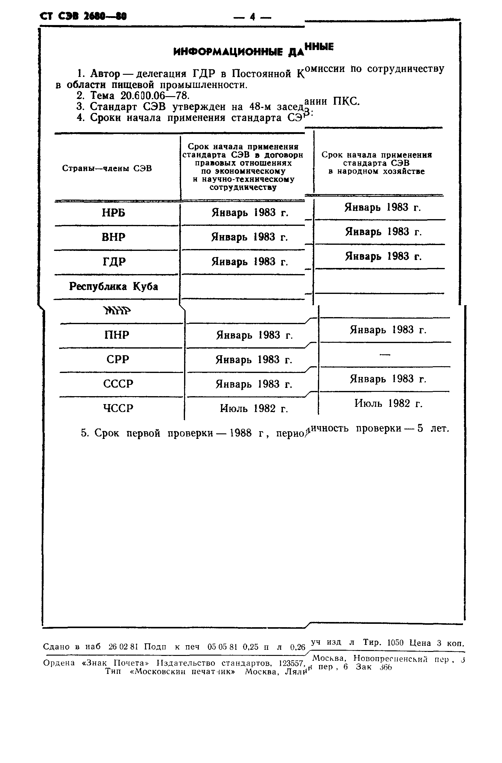 СТ СЭВ 2680-80