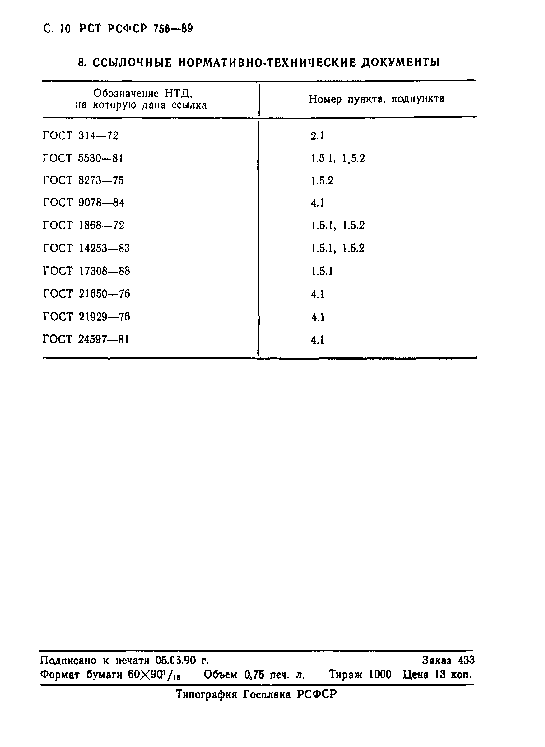 РСТ РСФСР 756-89