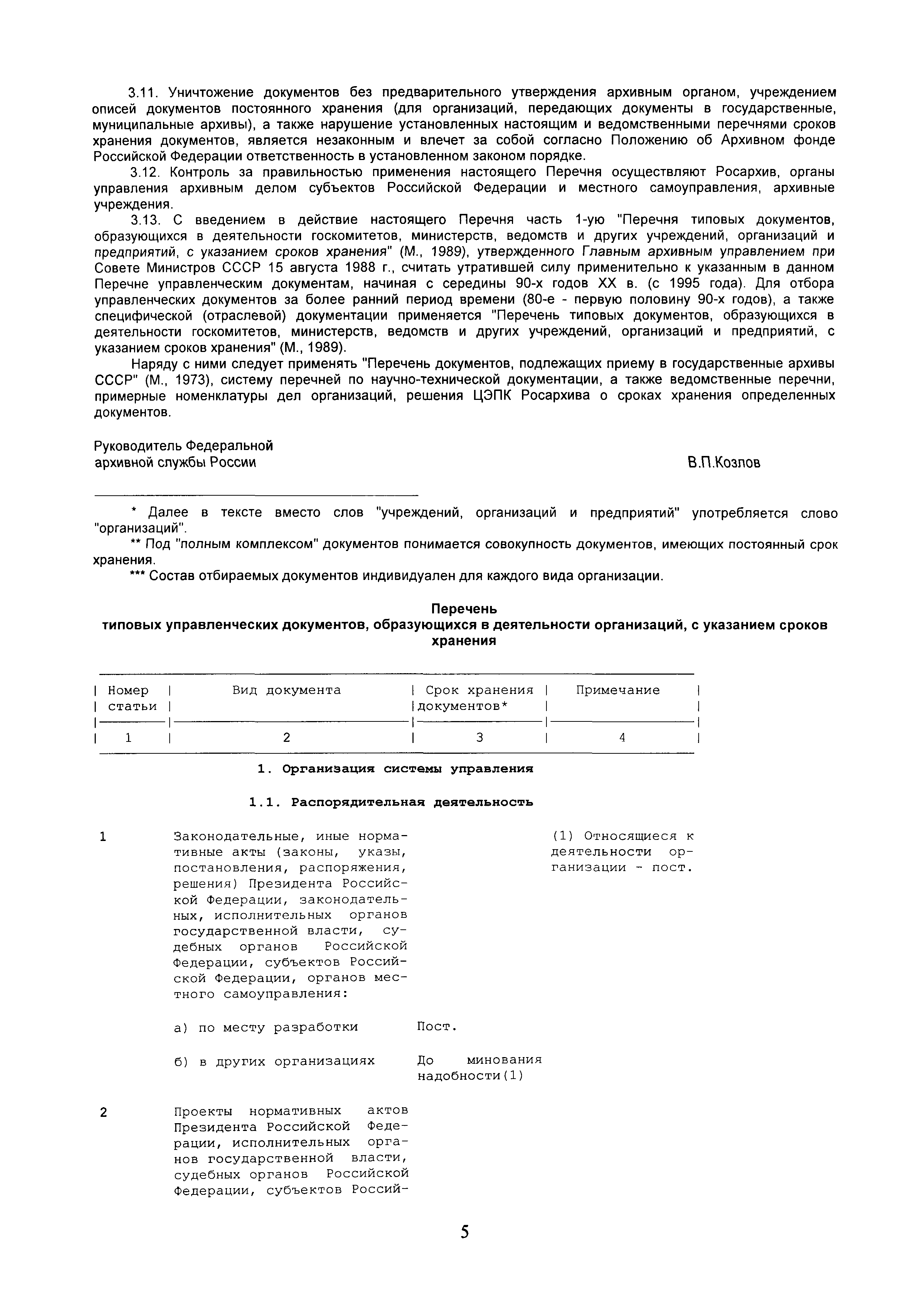 Перечень
