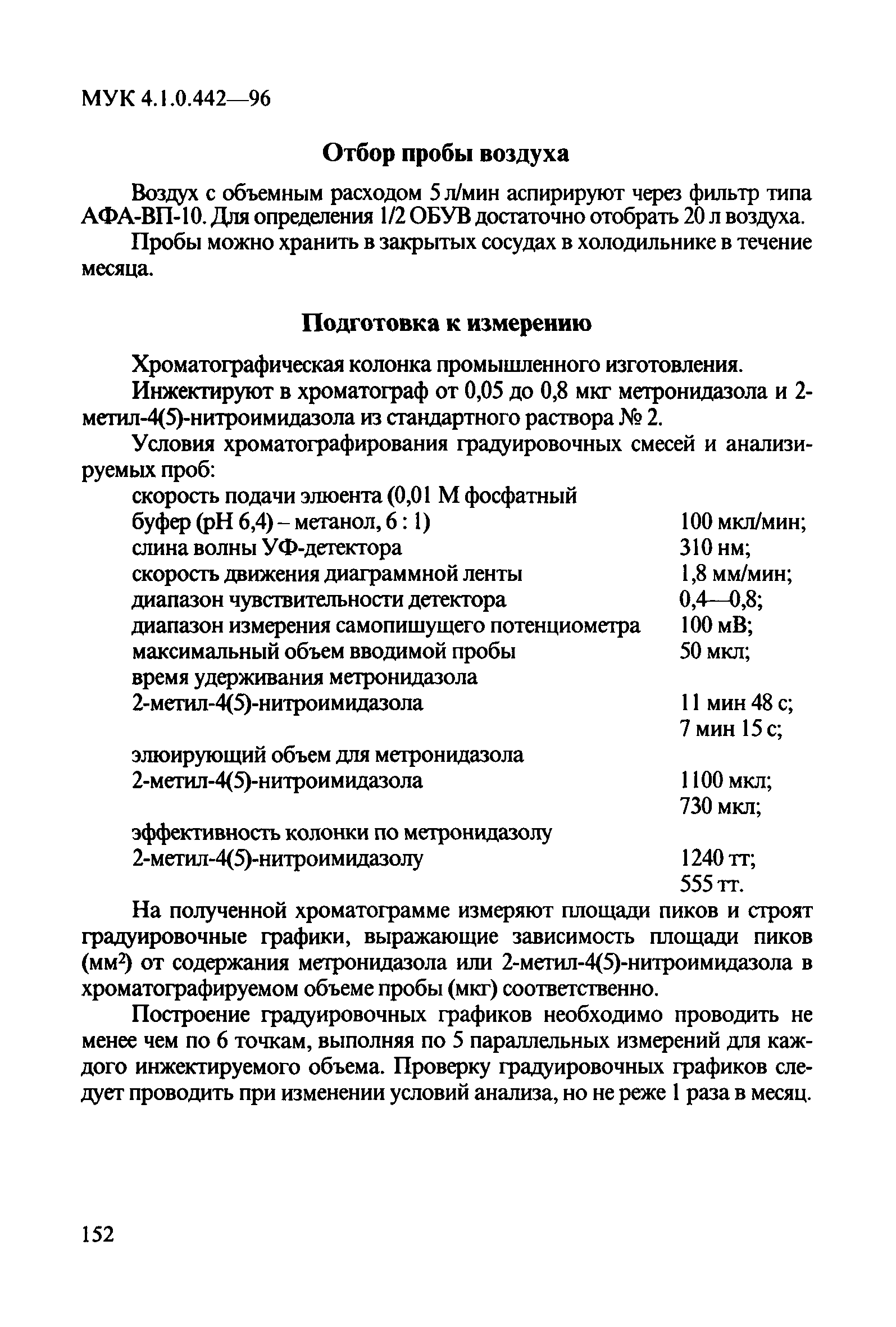 МУК 4.1.0.442-96