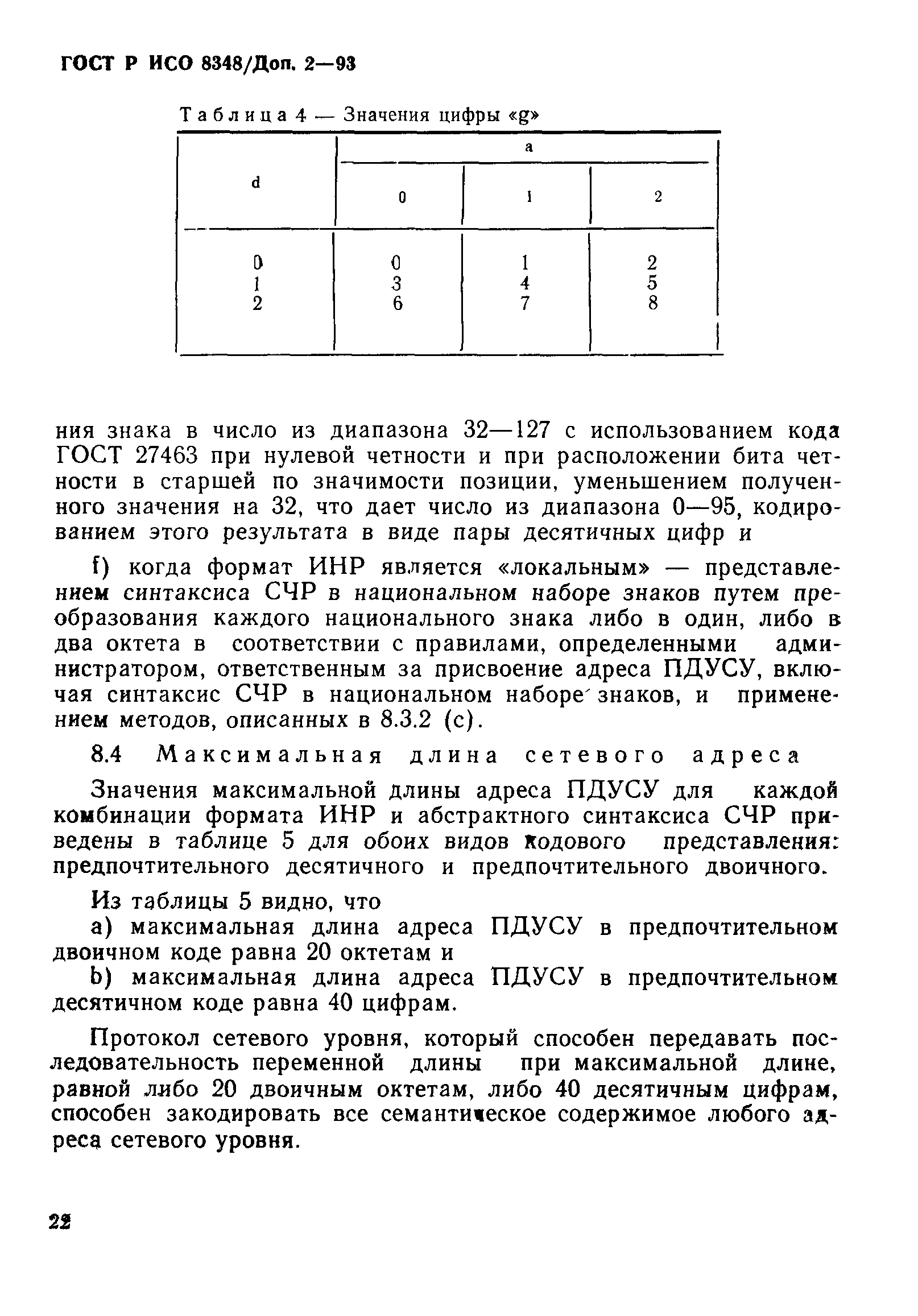 ГОСТ Р ИСО 8348/Доп. 2-93