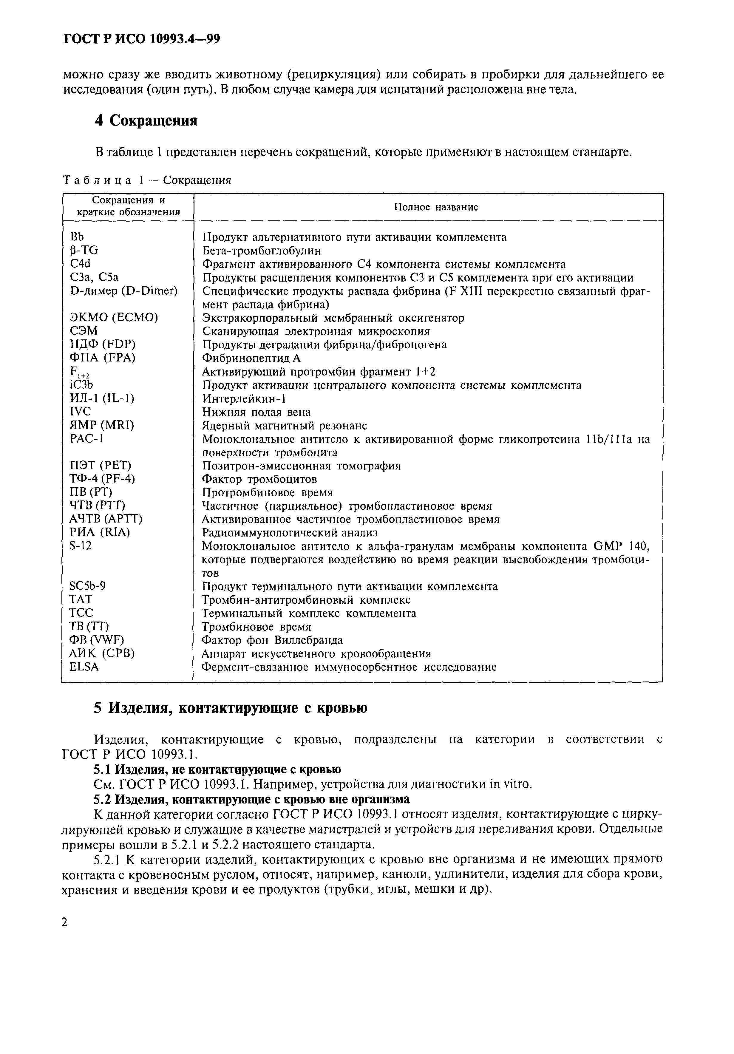 ГОСТ Р ИСО 10993.4-99