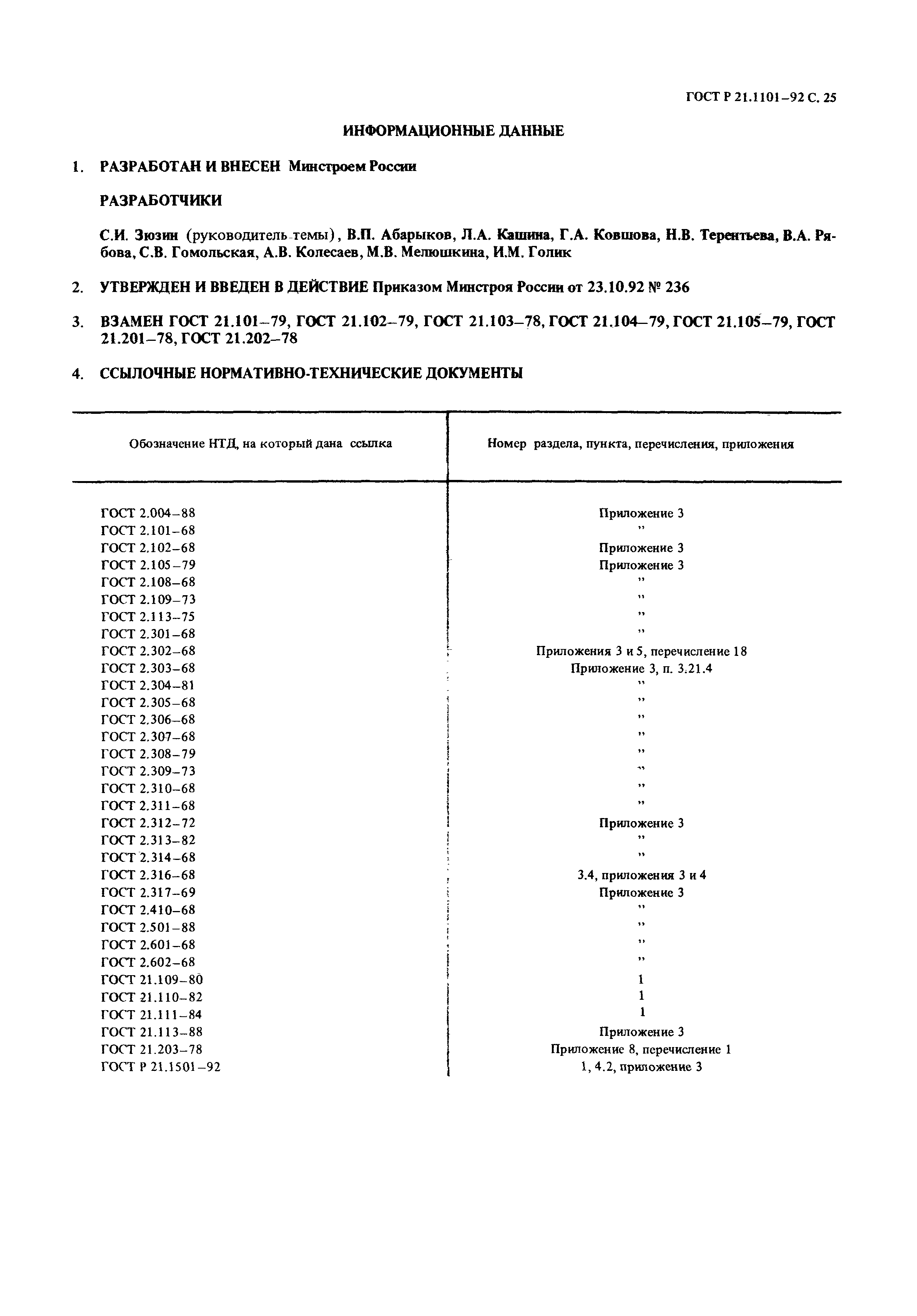 ГОСТ Р 21.1101-92