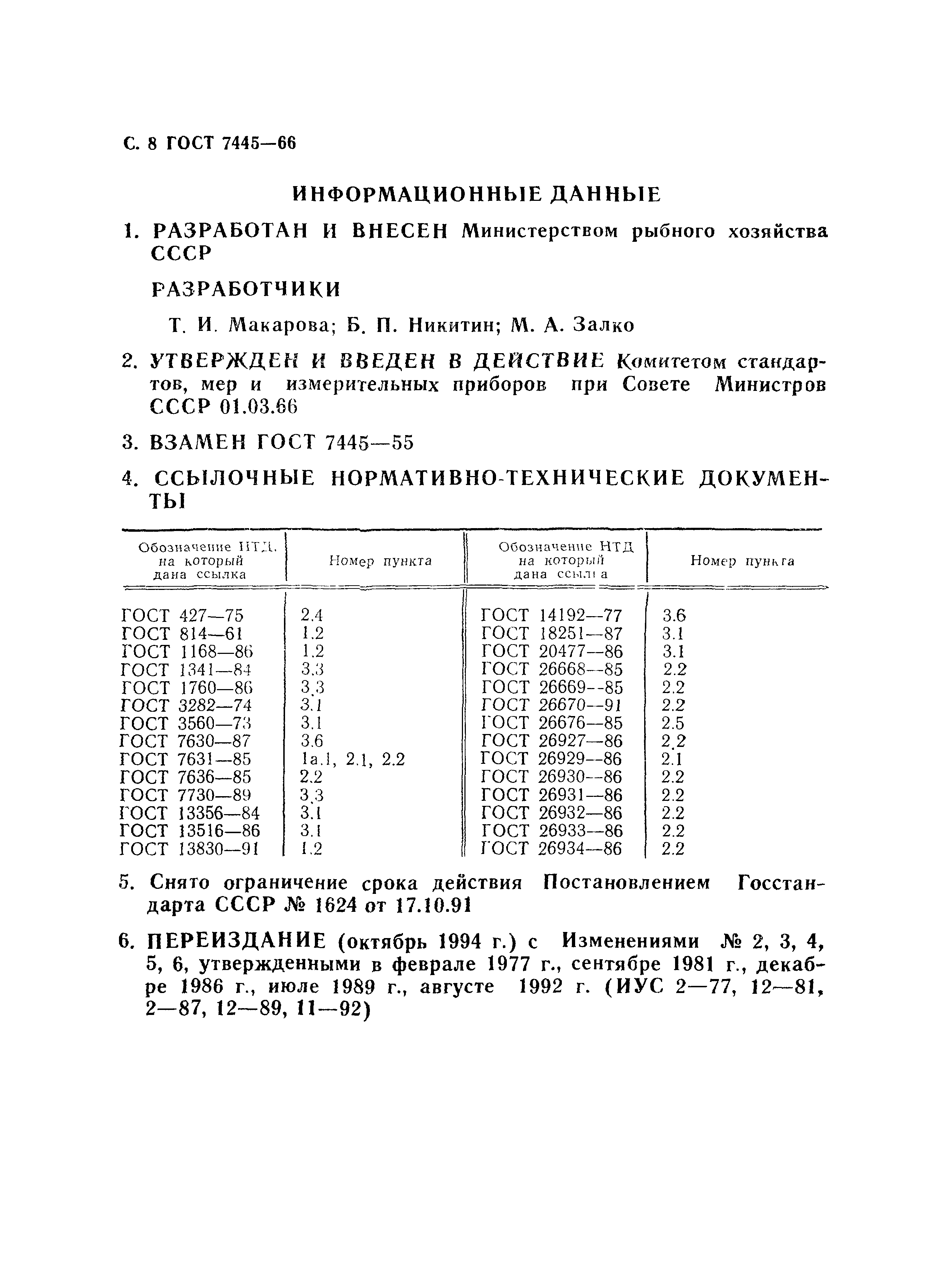 ГОСТ 7445-66