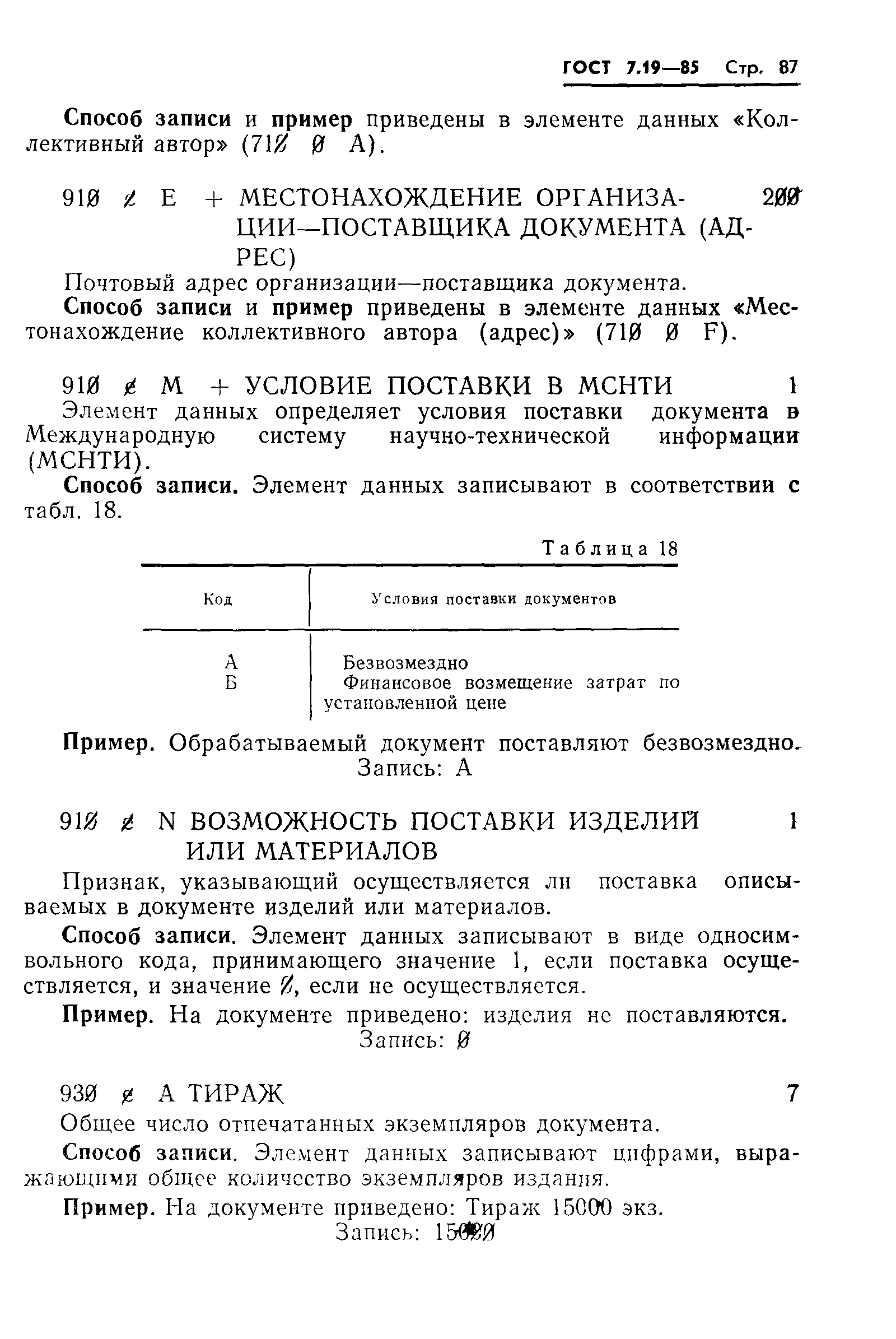 ГОСТ 7.19-85