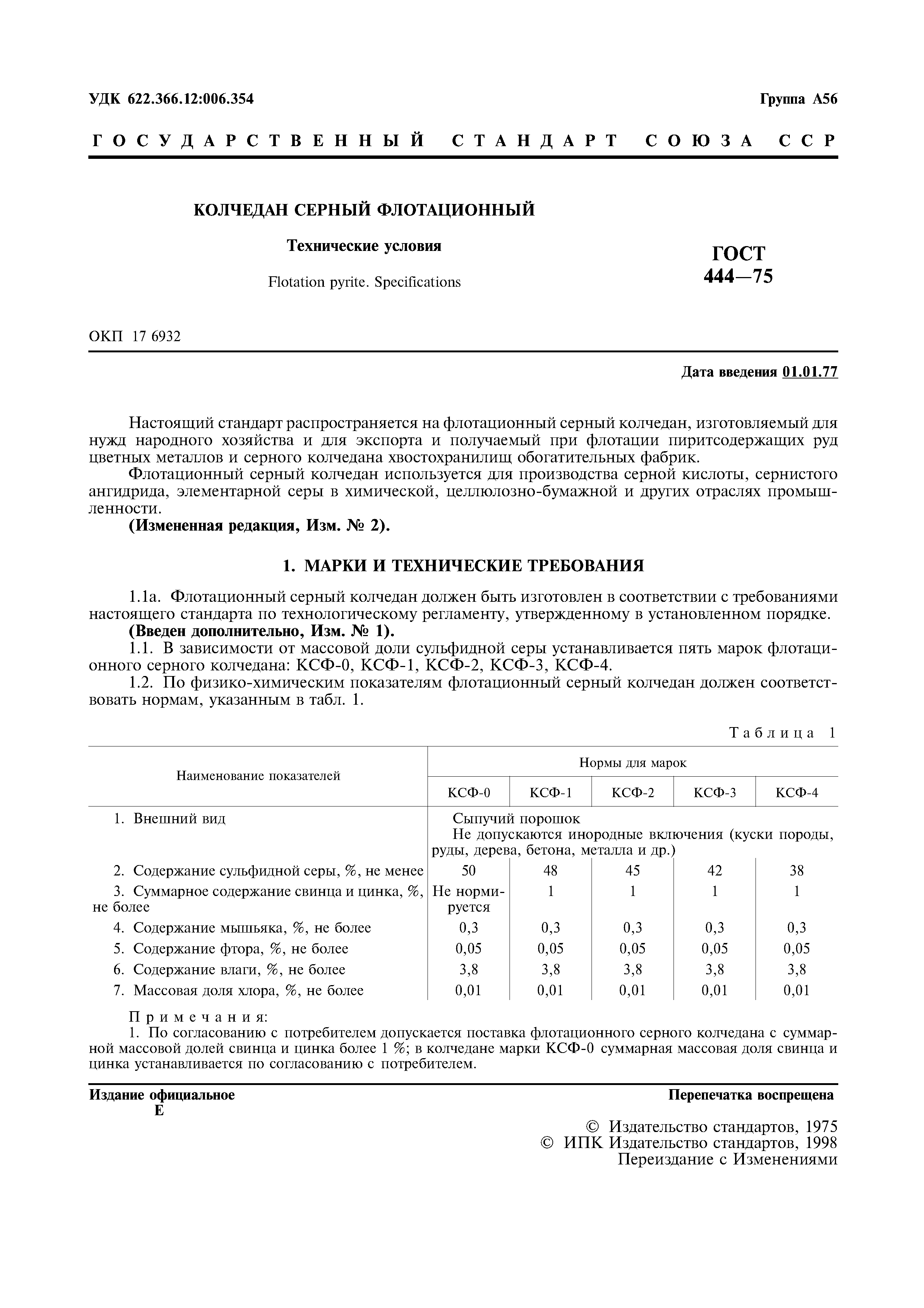 ГОСТ 444-75