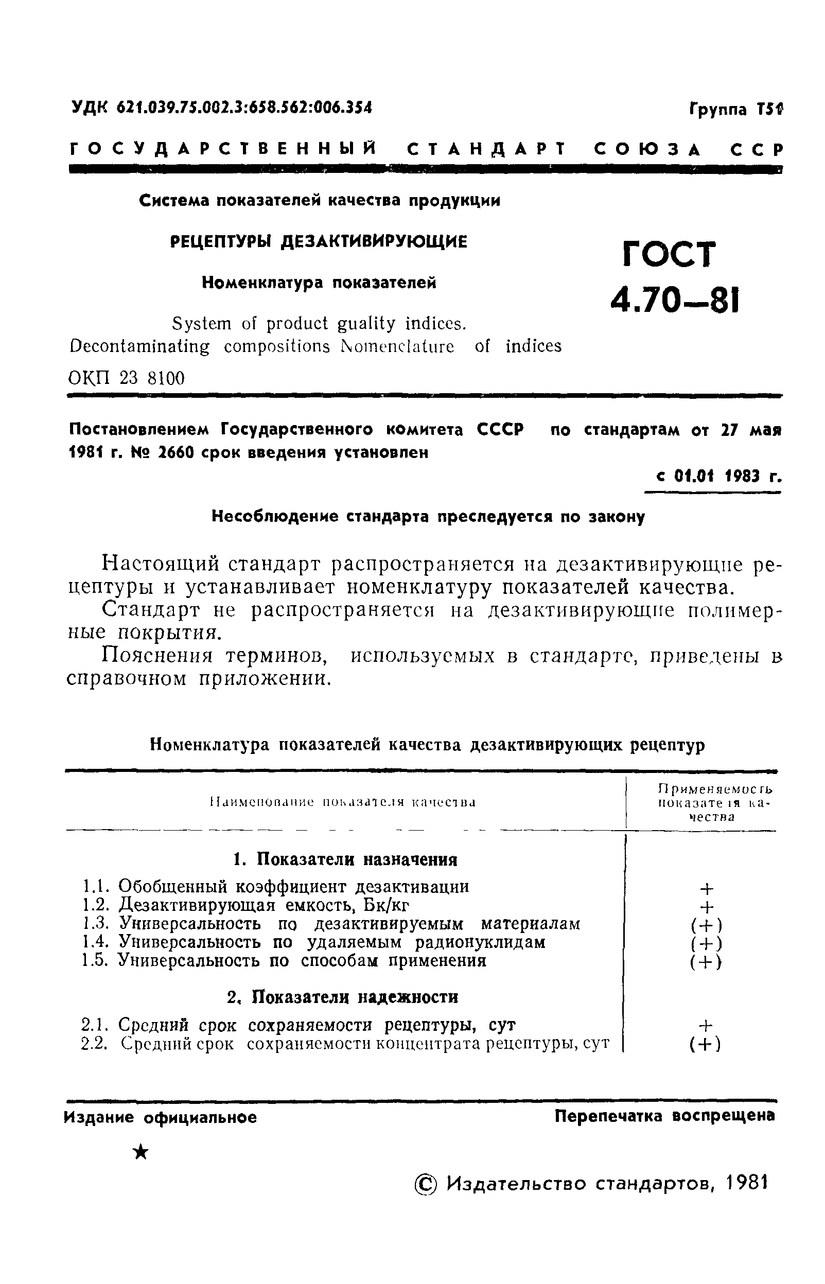 ГОСТ 4.70-81