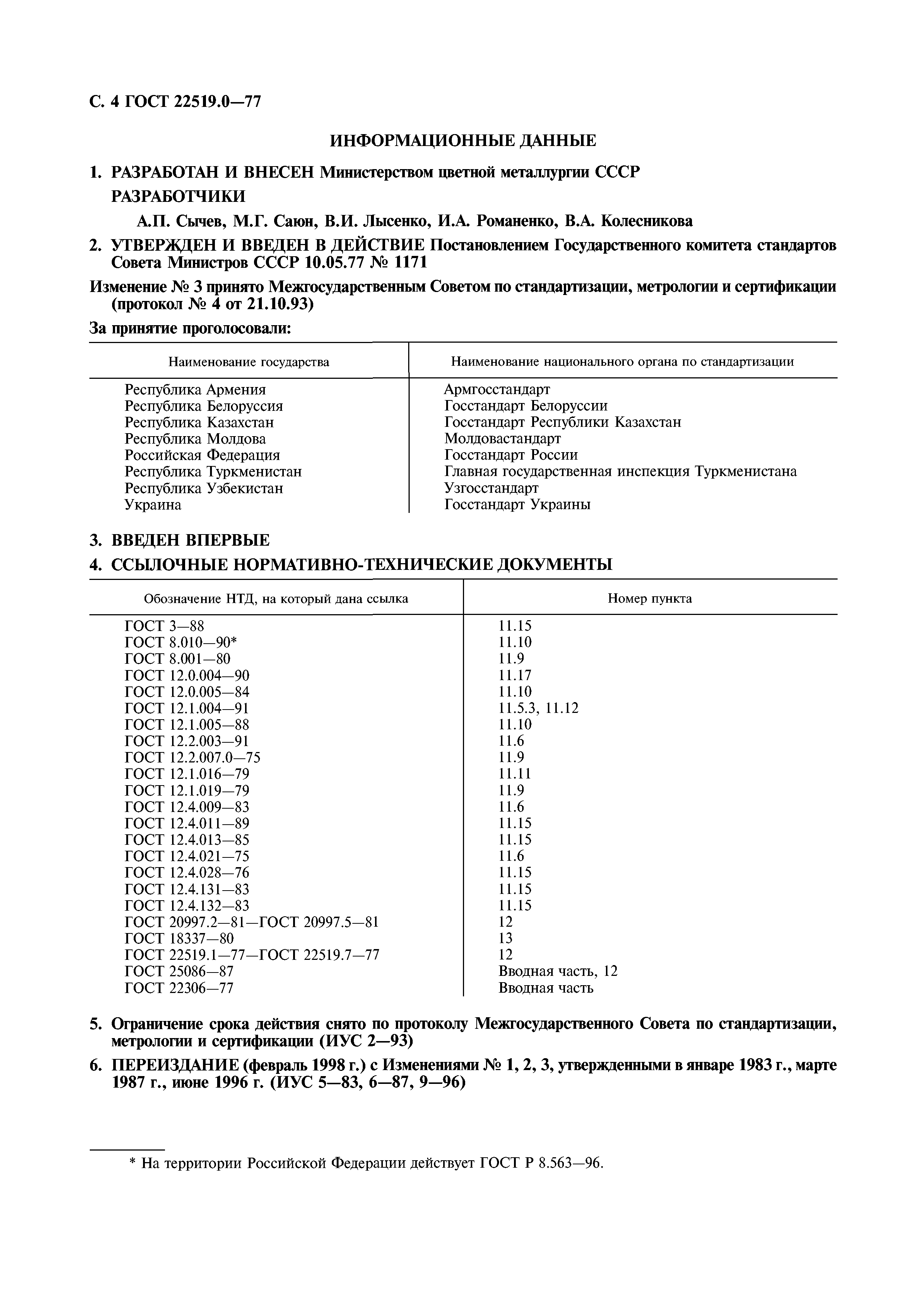 ГОСТ 22519.0-77