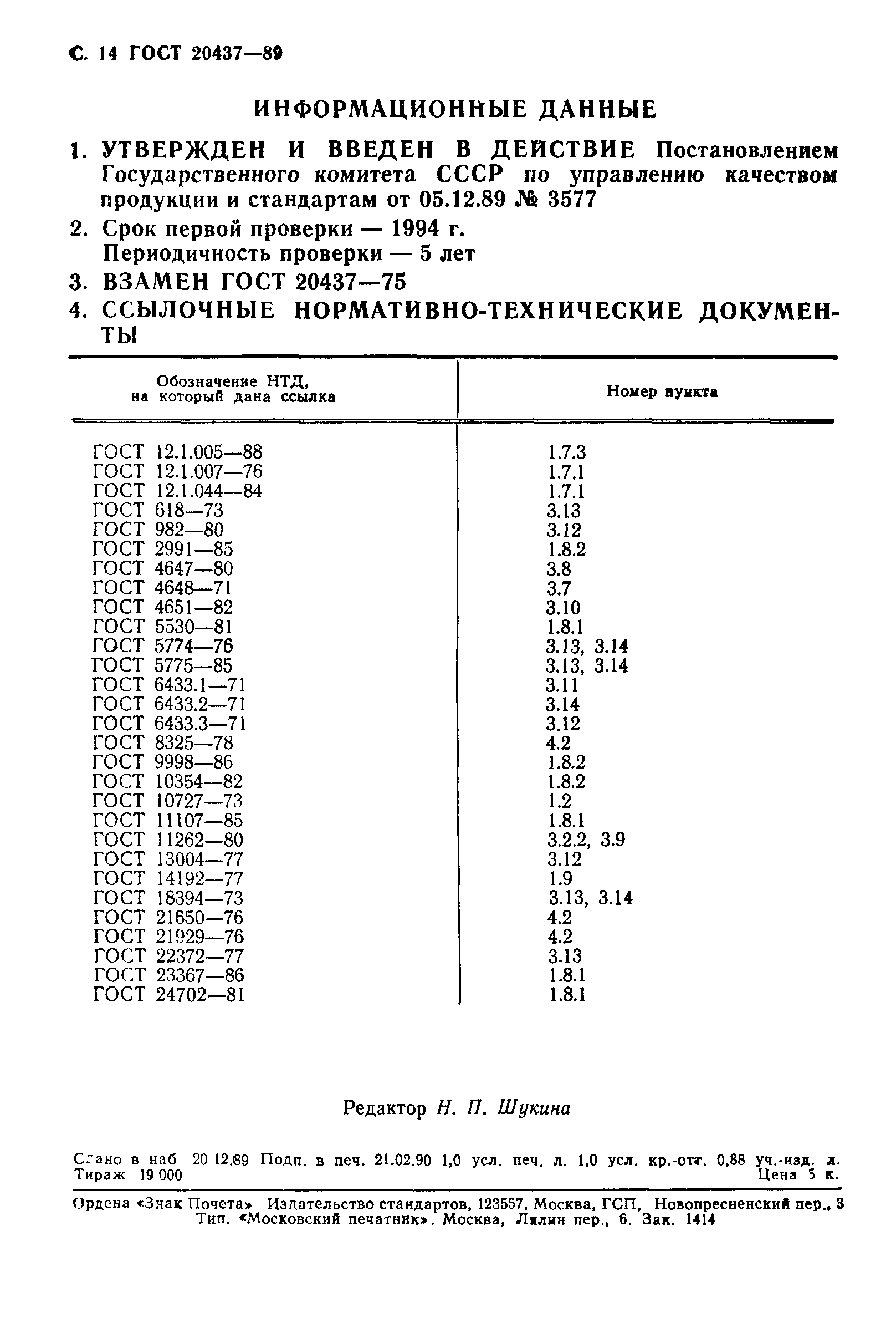 ГОСТ 20437-89