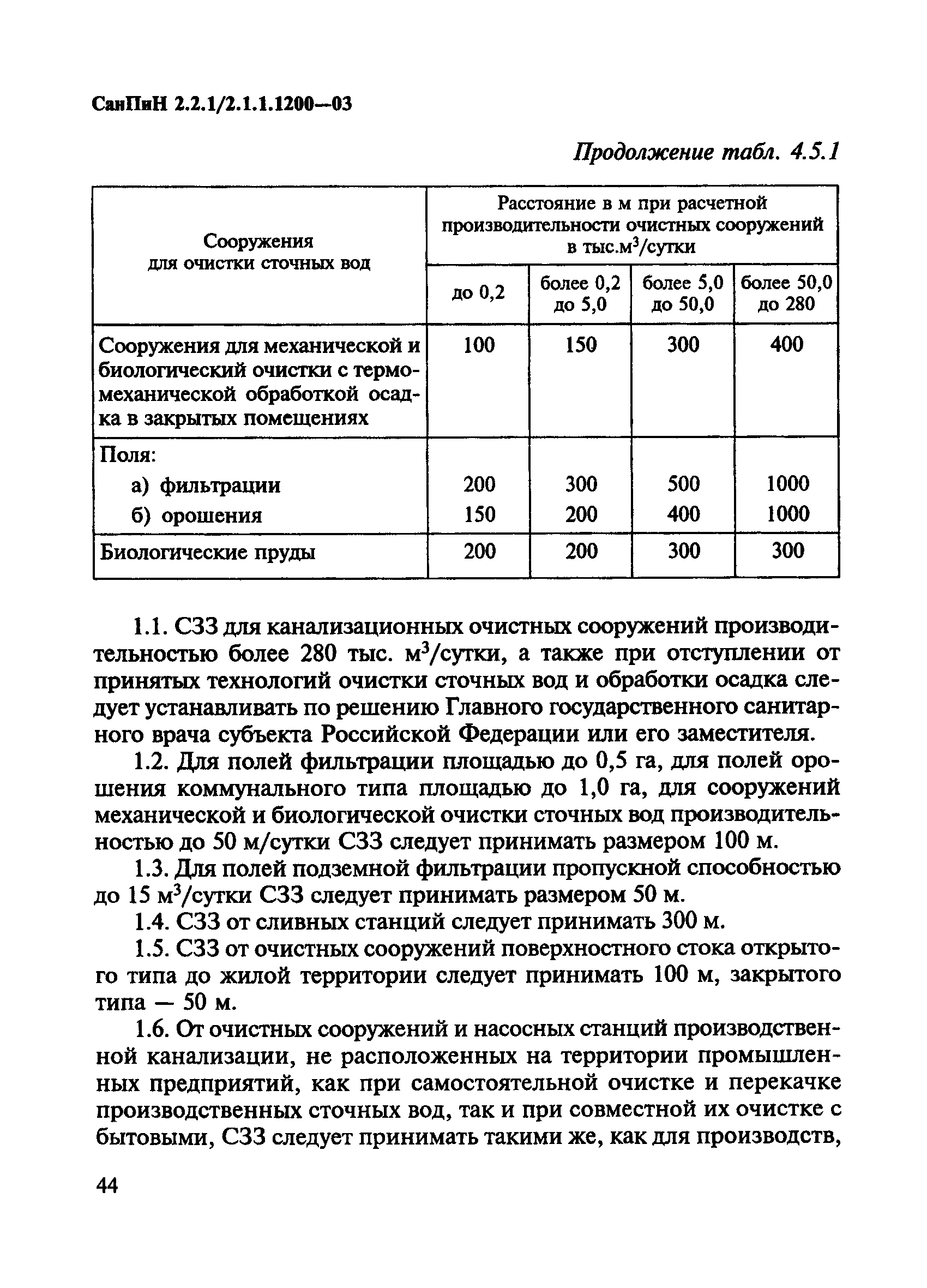 СанПиН 2.2.1/2.1.1.1200-03