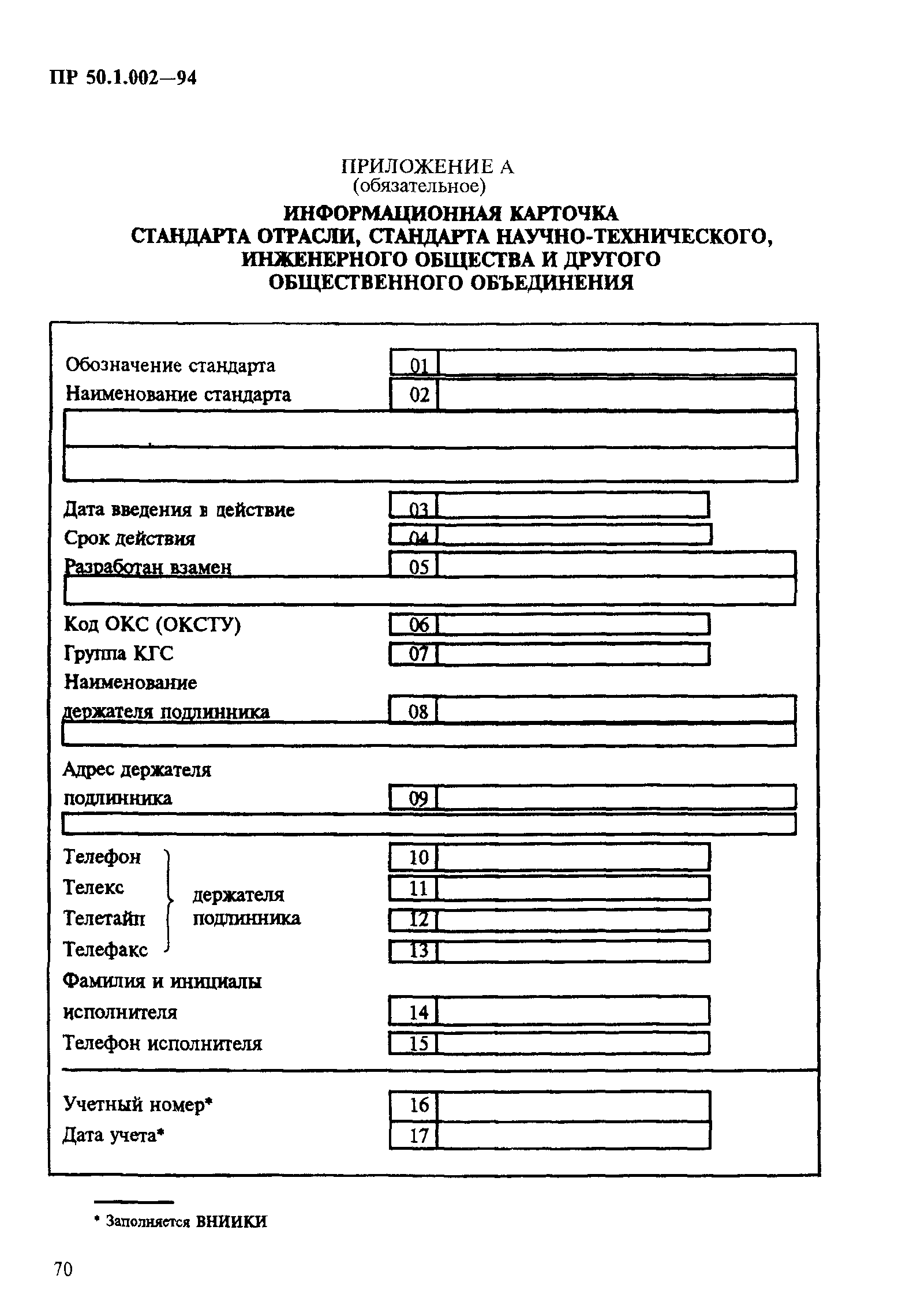 ПР 50.1.002-94