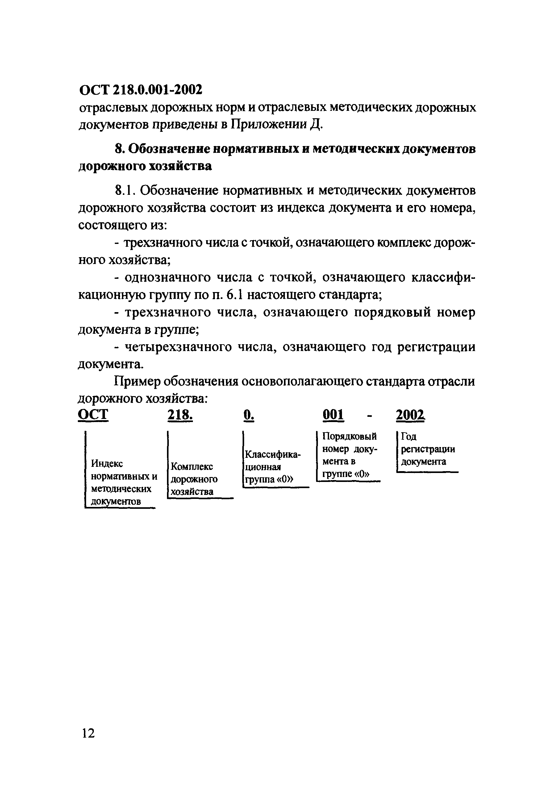 ОСТ 218.0.001-2002