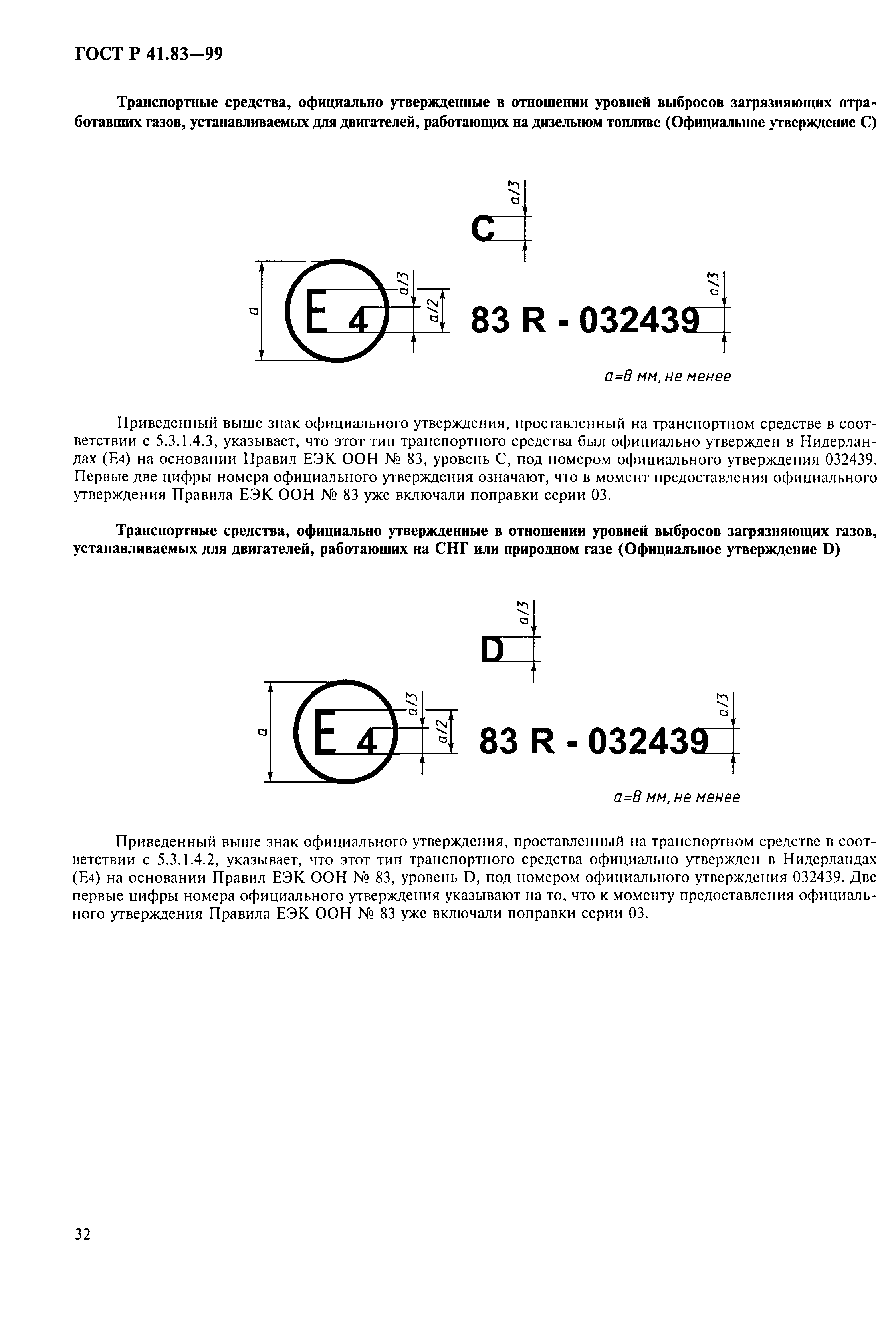 ГОСТ Р 41.83-99