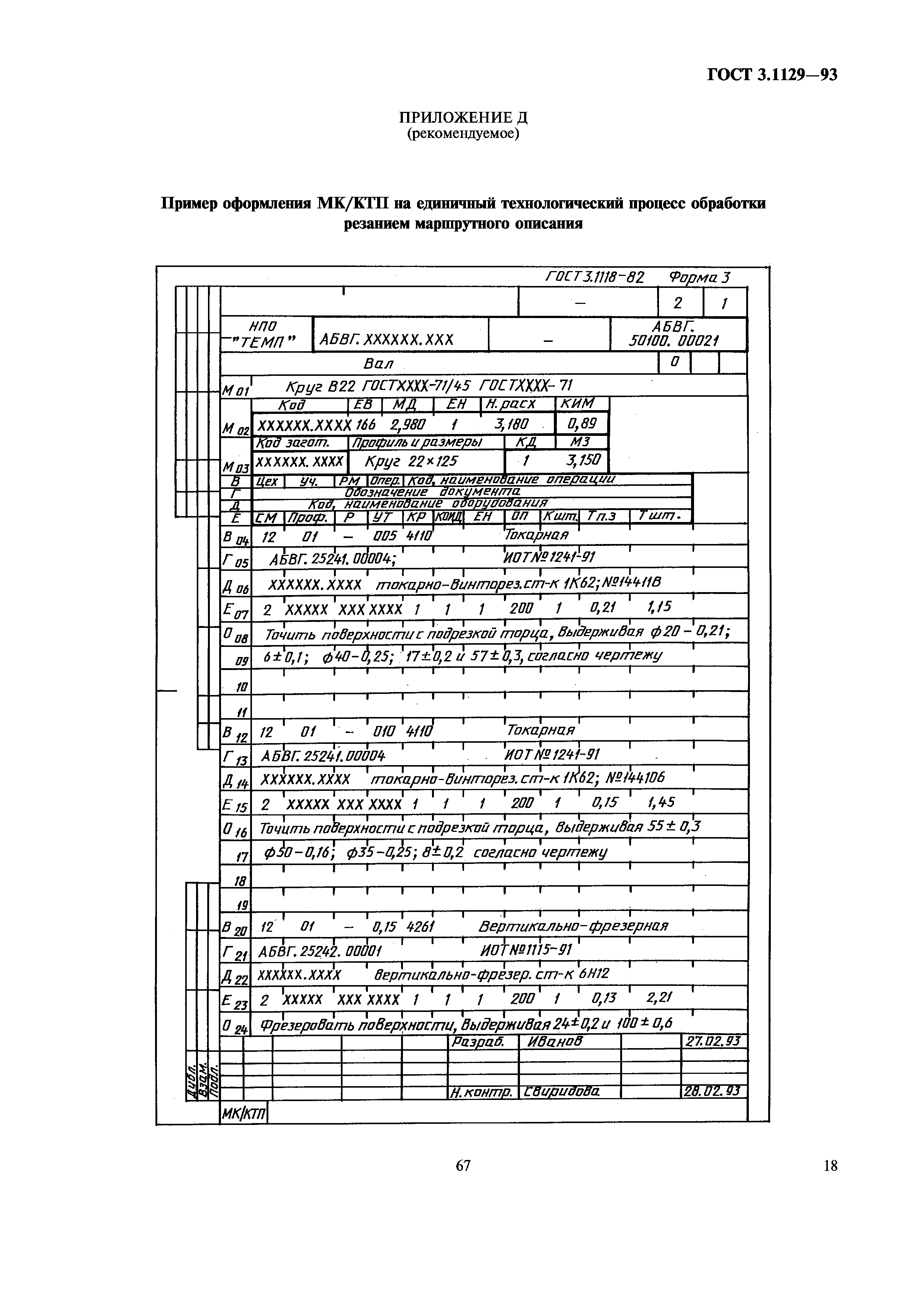 ГОСТ 3.1129-93