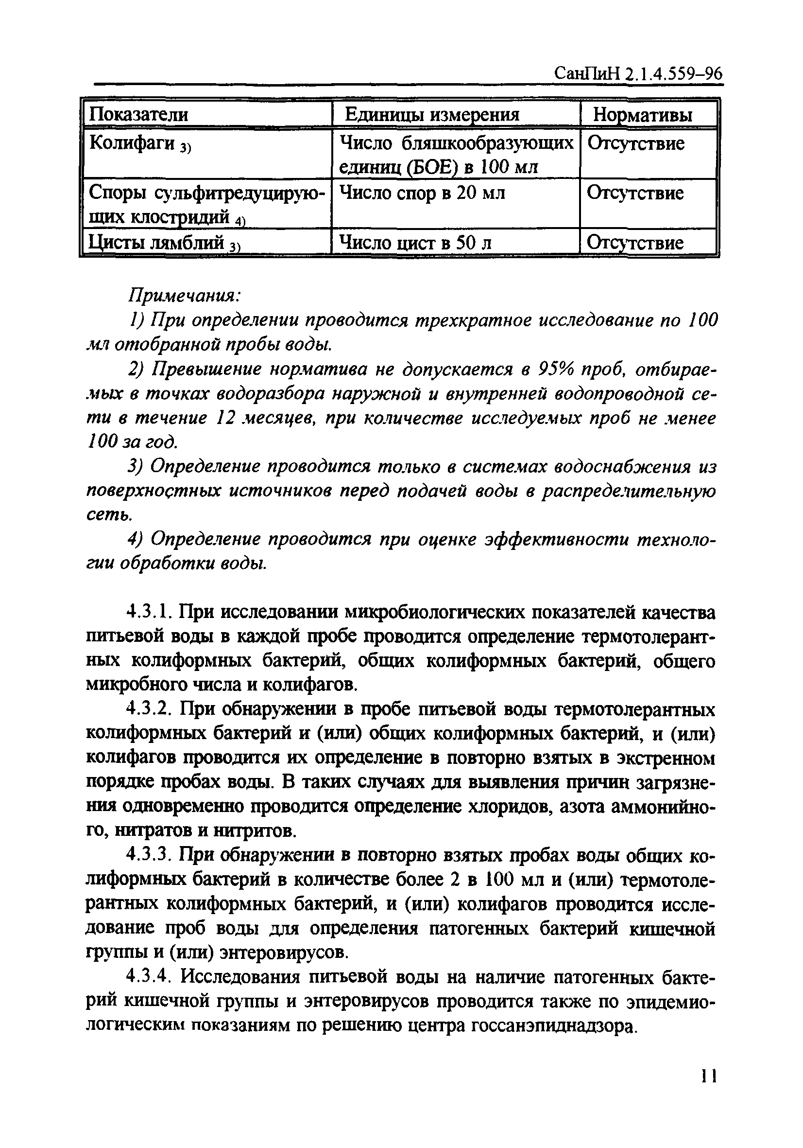 СанПиН 2.1.4.559-96