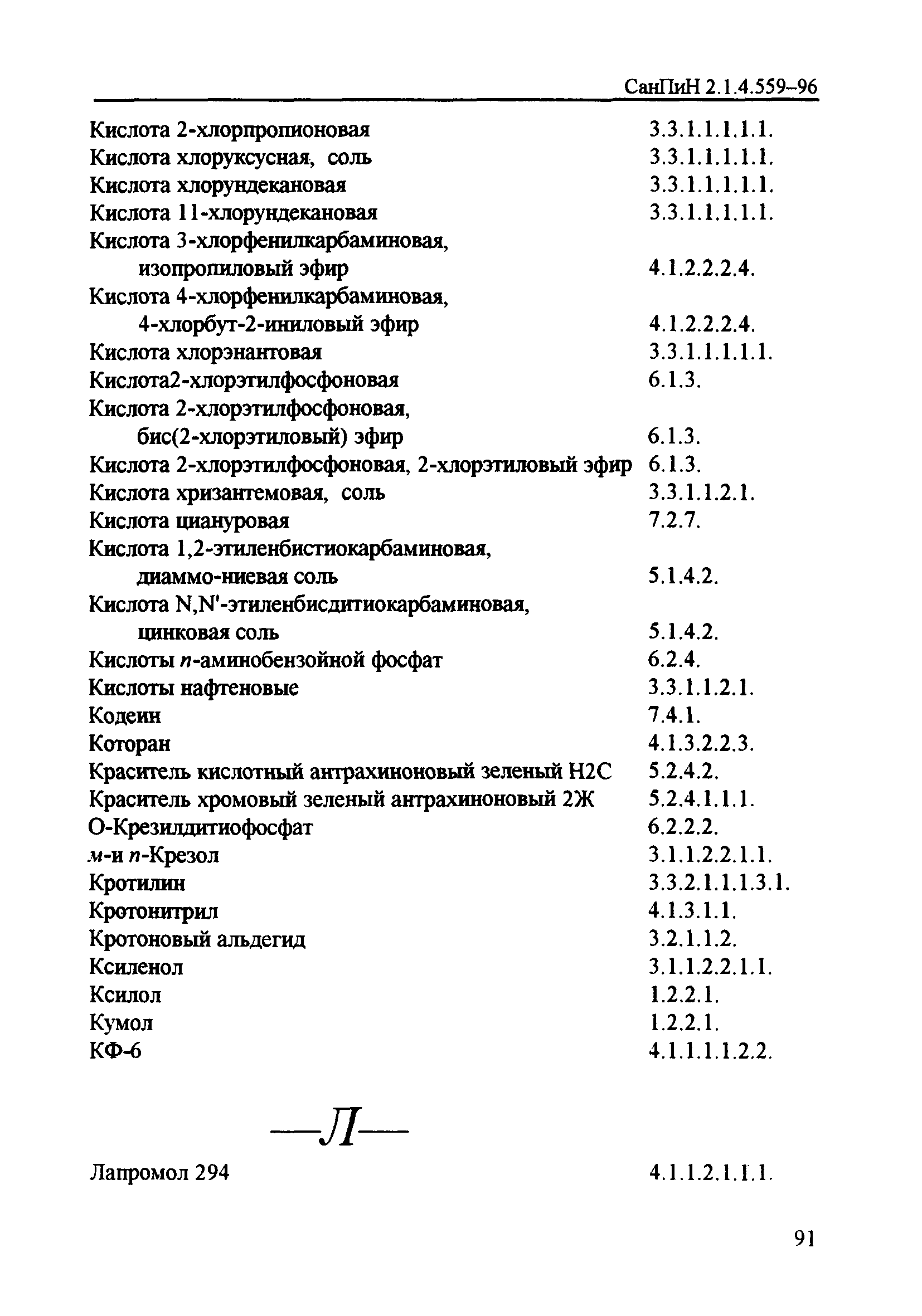 СанПиН 2.1.4.559-96