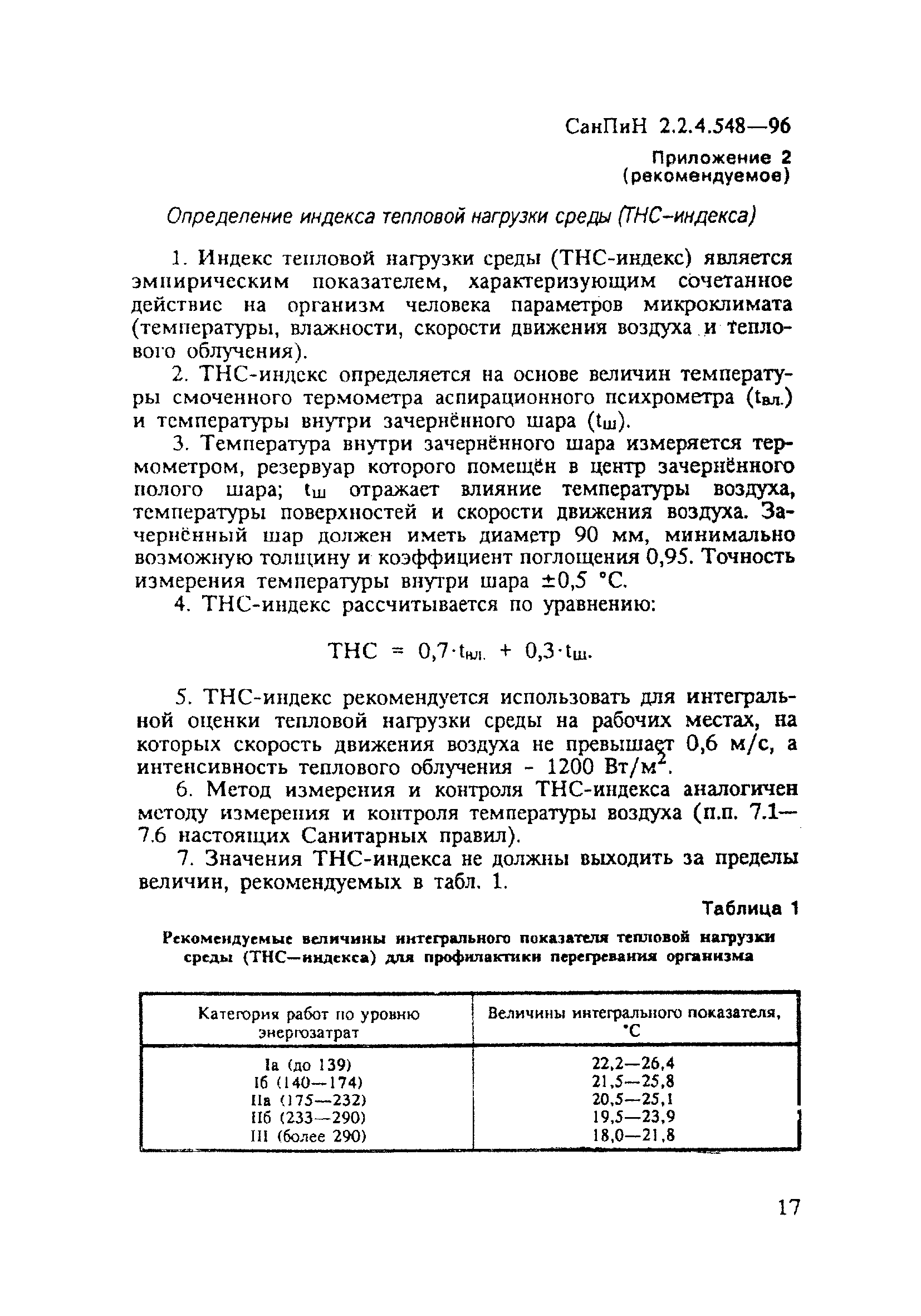 СанПиН 2.2.4.548-96