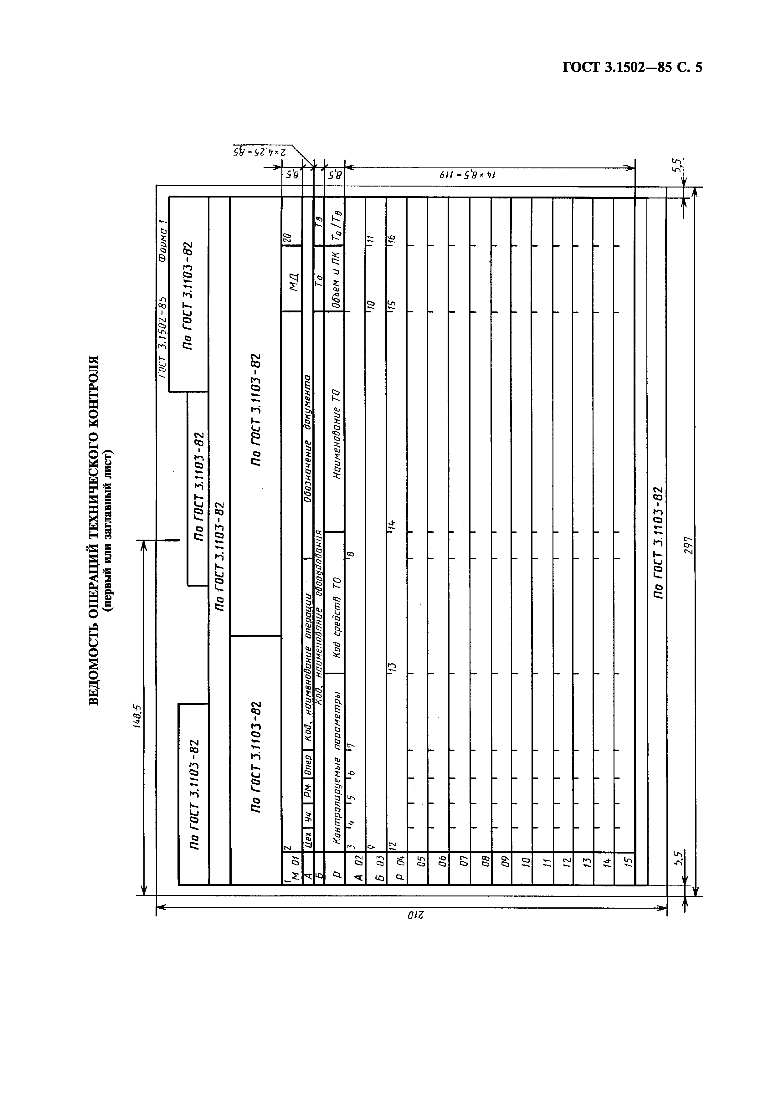 ГОСТ 3.1502-85