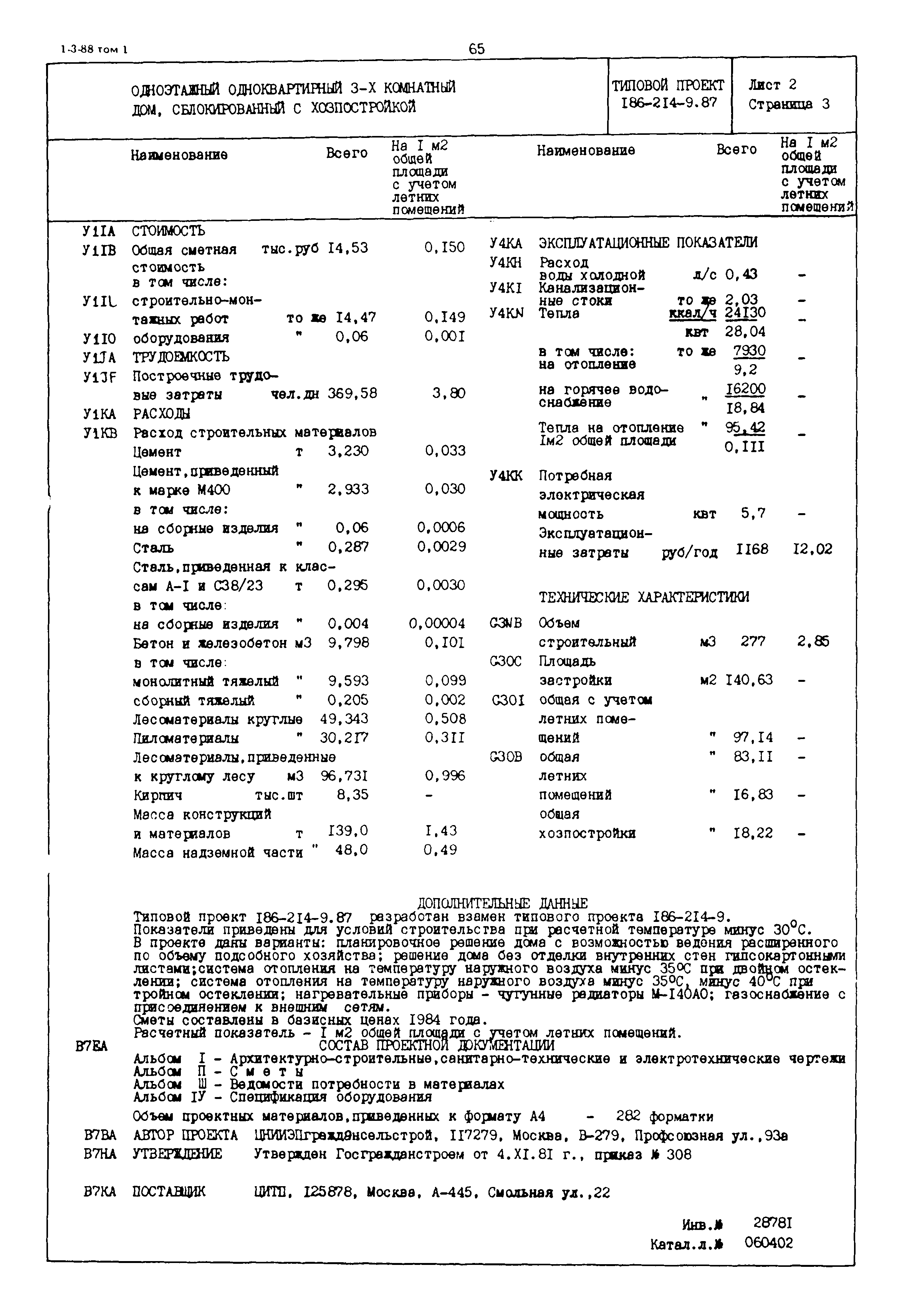 Типовой проект 186-214-9.87