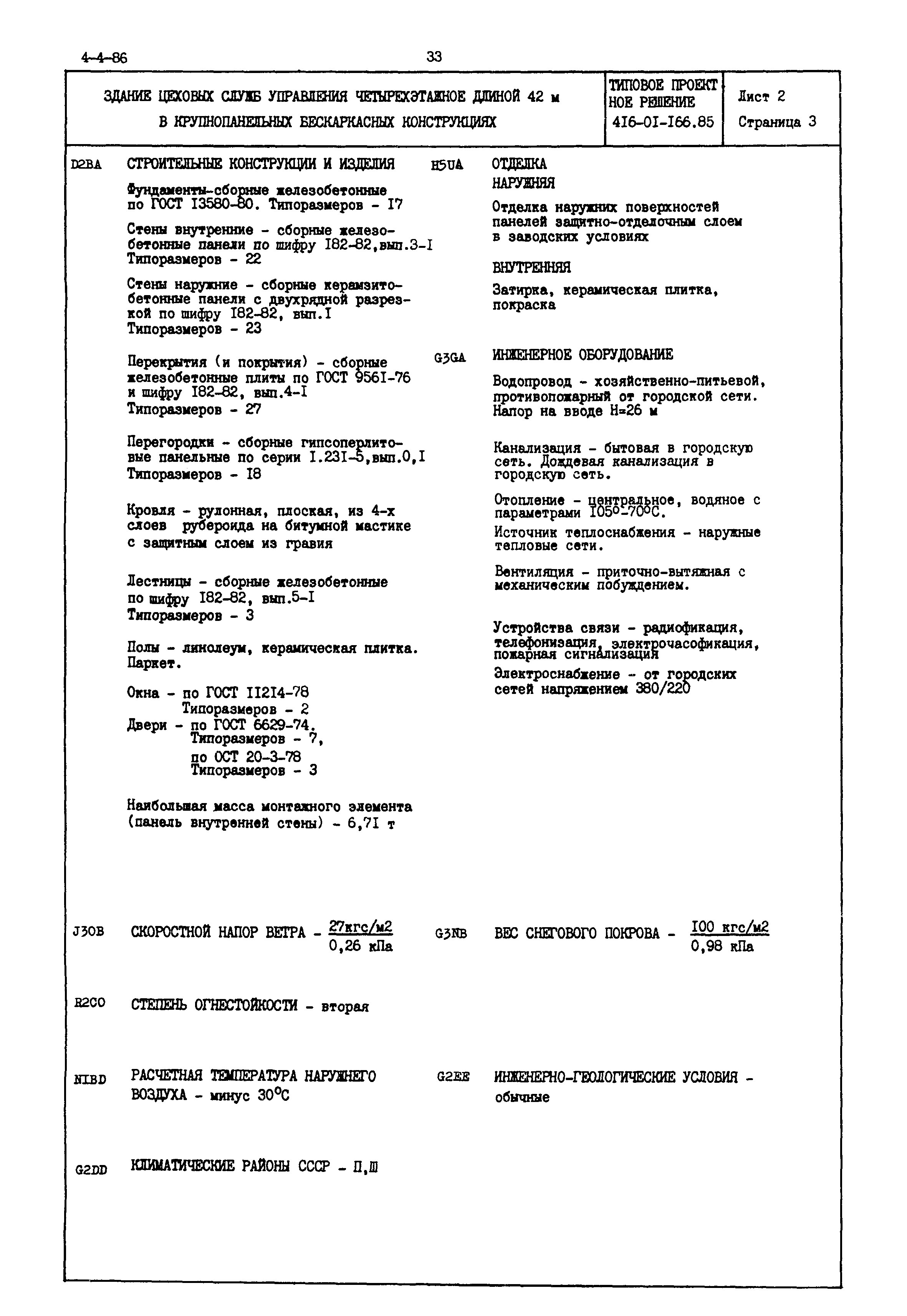 Типовые проектные решения 416-01-166.85