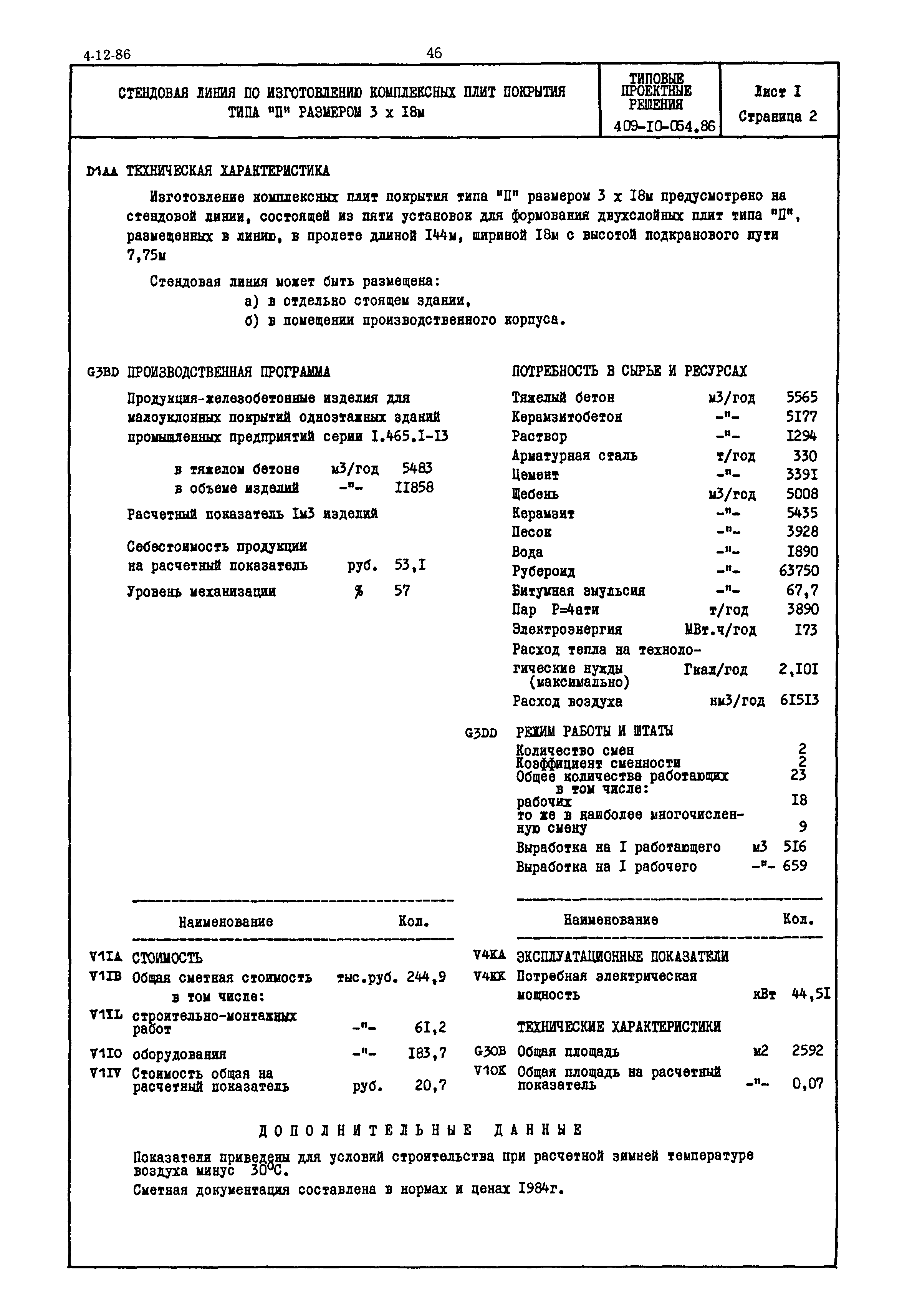 Типовые проектные решения 409-10-054.86