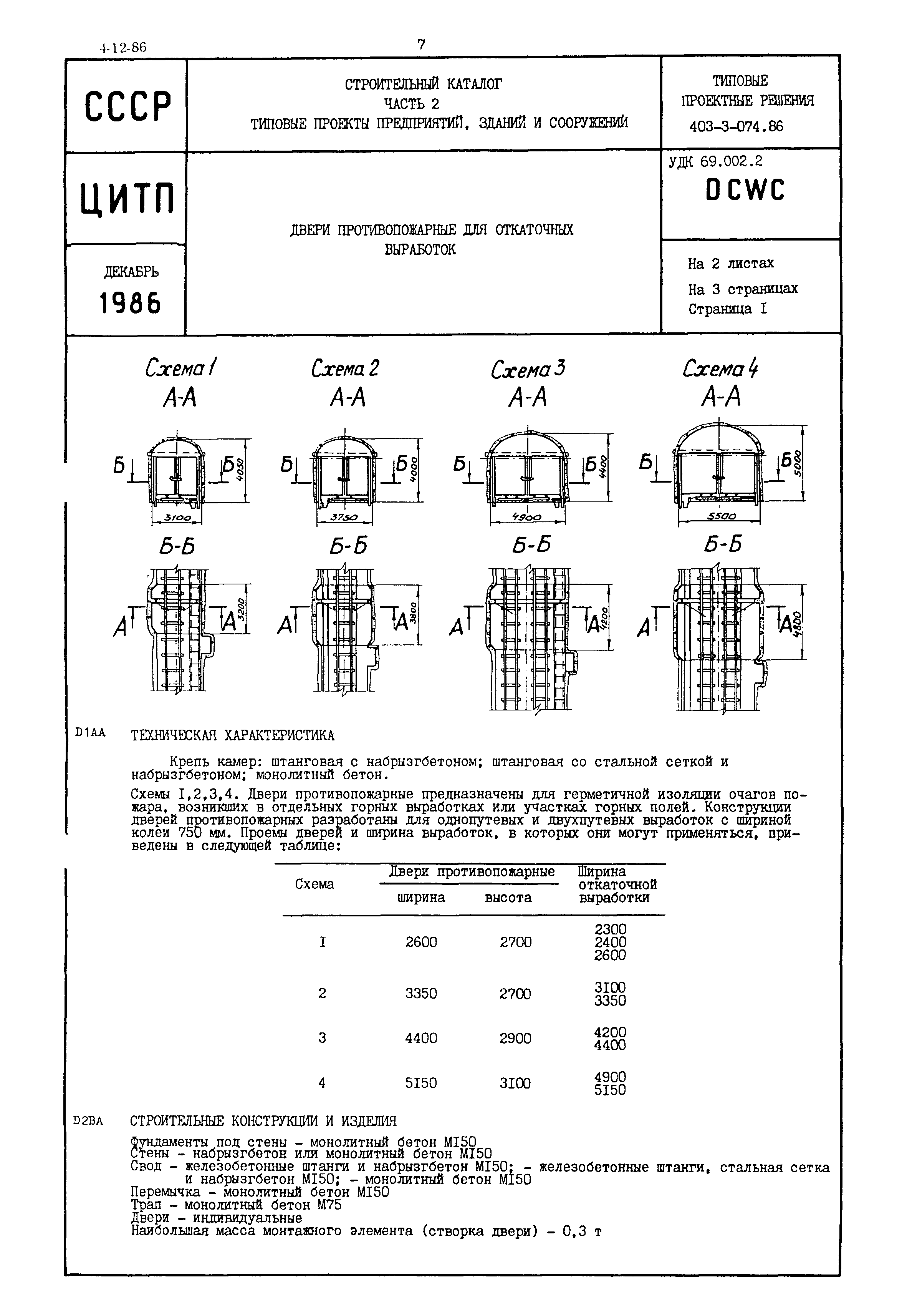 Типовые проектные решения 403-3-074.86