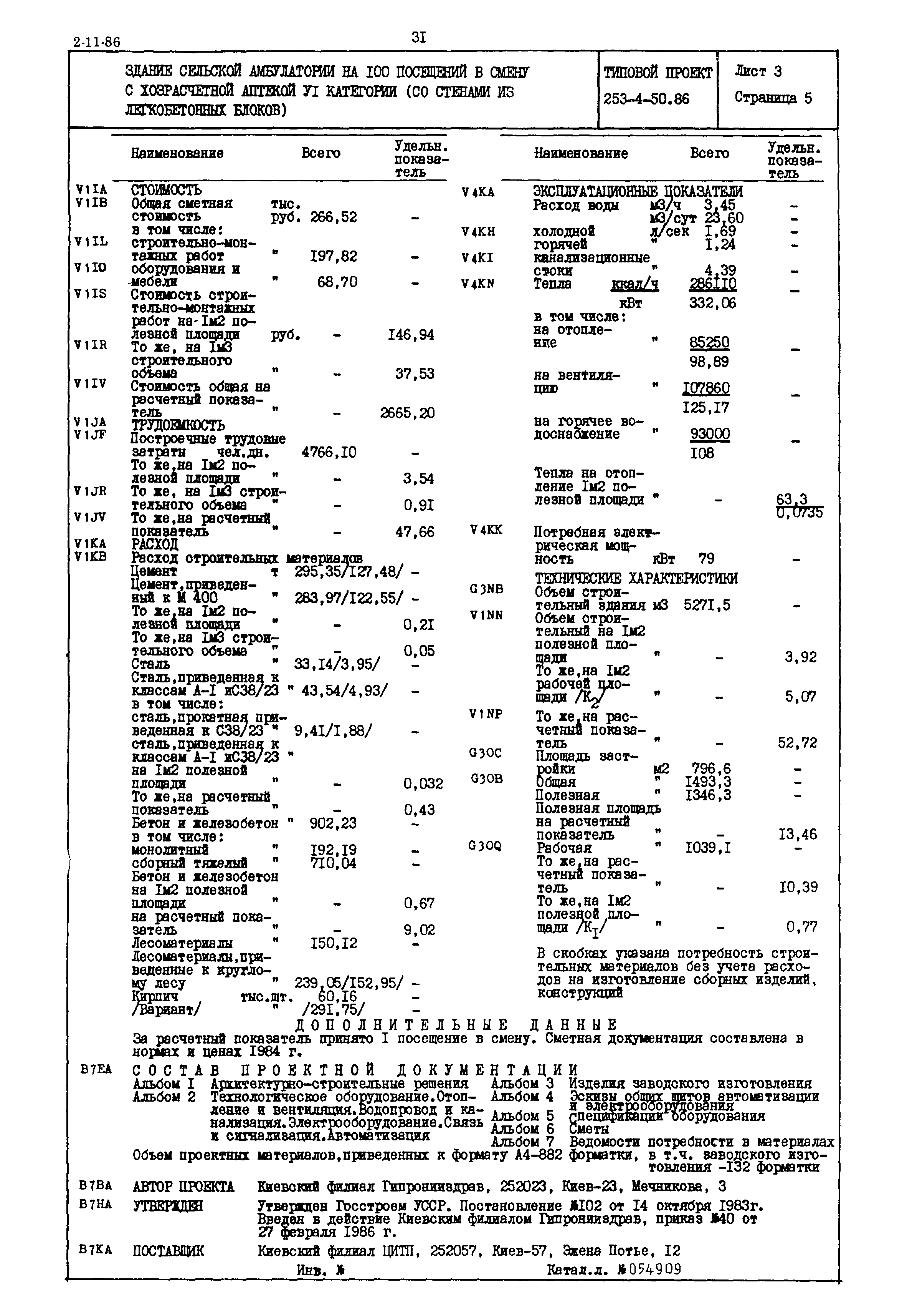 Типовой проект 253-4-50.86