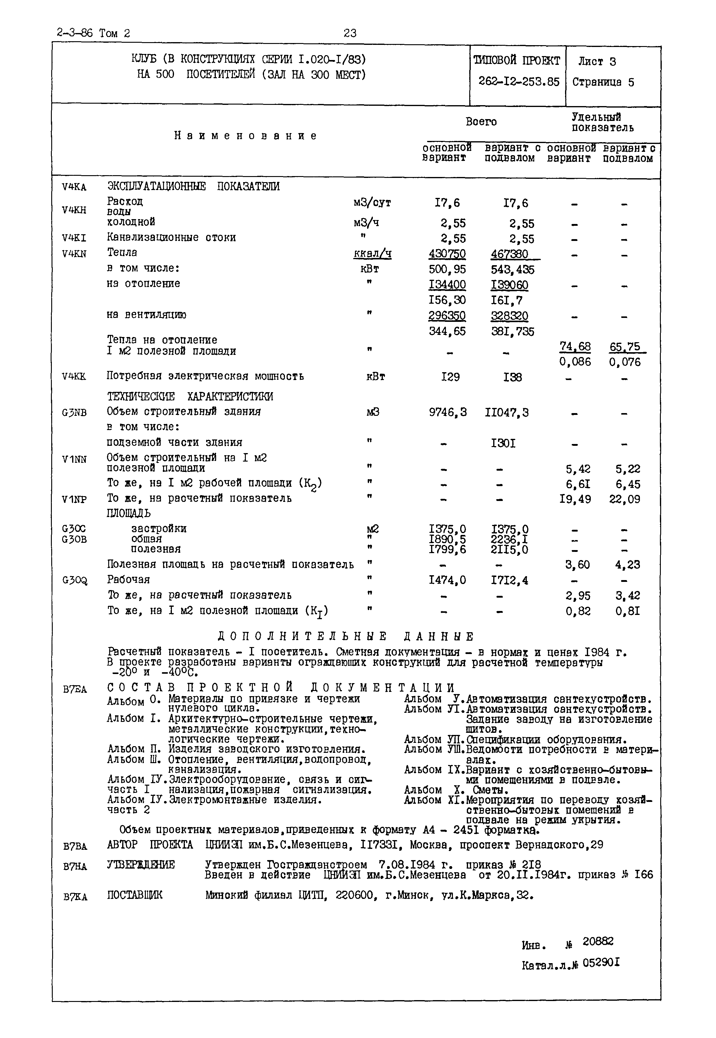 Типовой проект 262-12-253.85