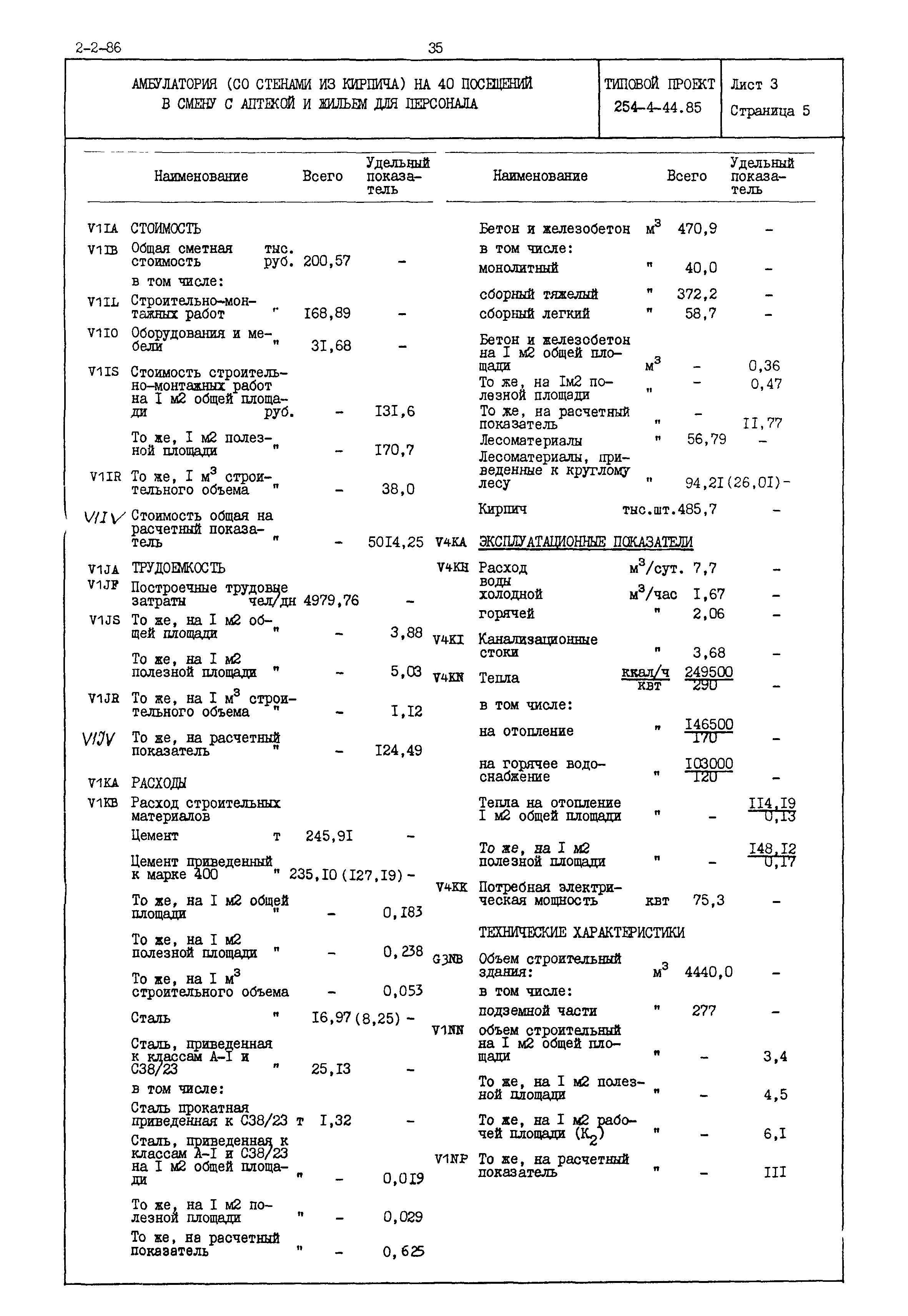 Типовой проект 254-4-44.85