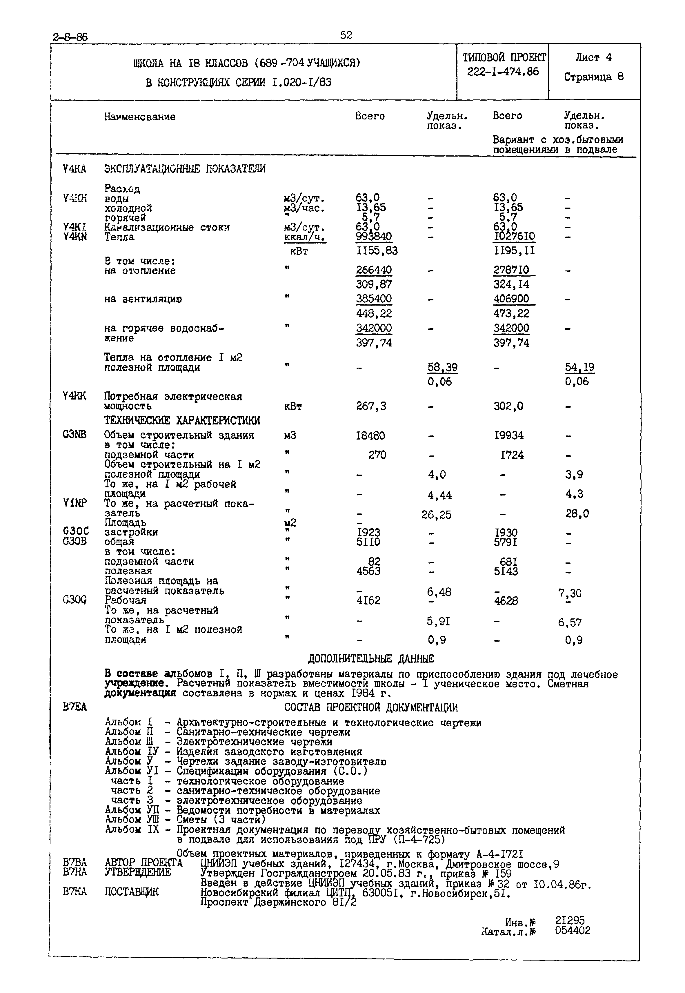 Типовой проект 222-1-474.86