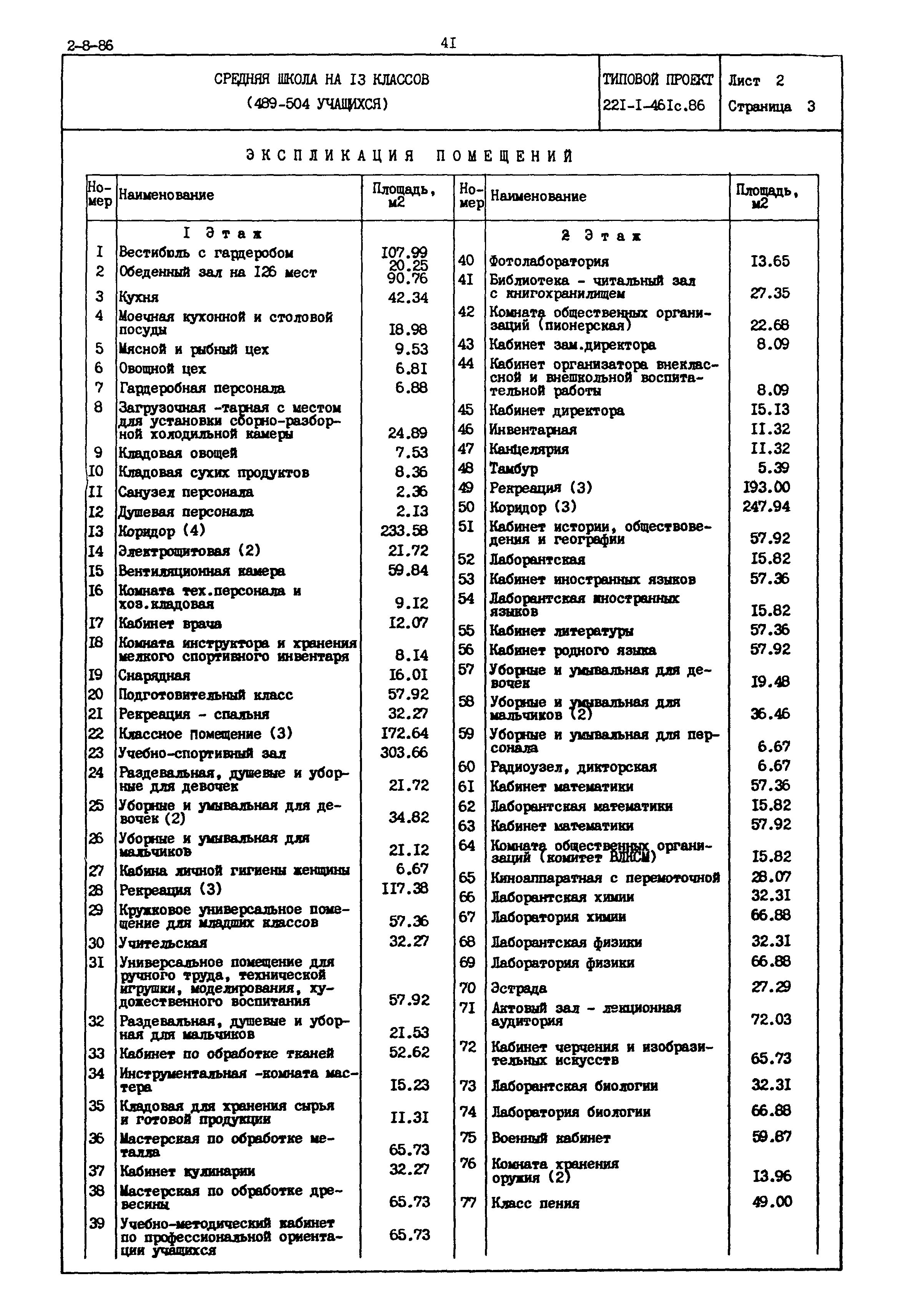 Типовой проект 221-1-461с.86