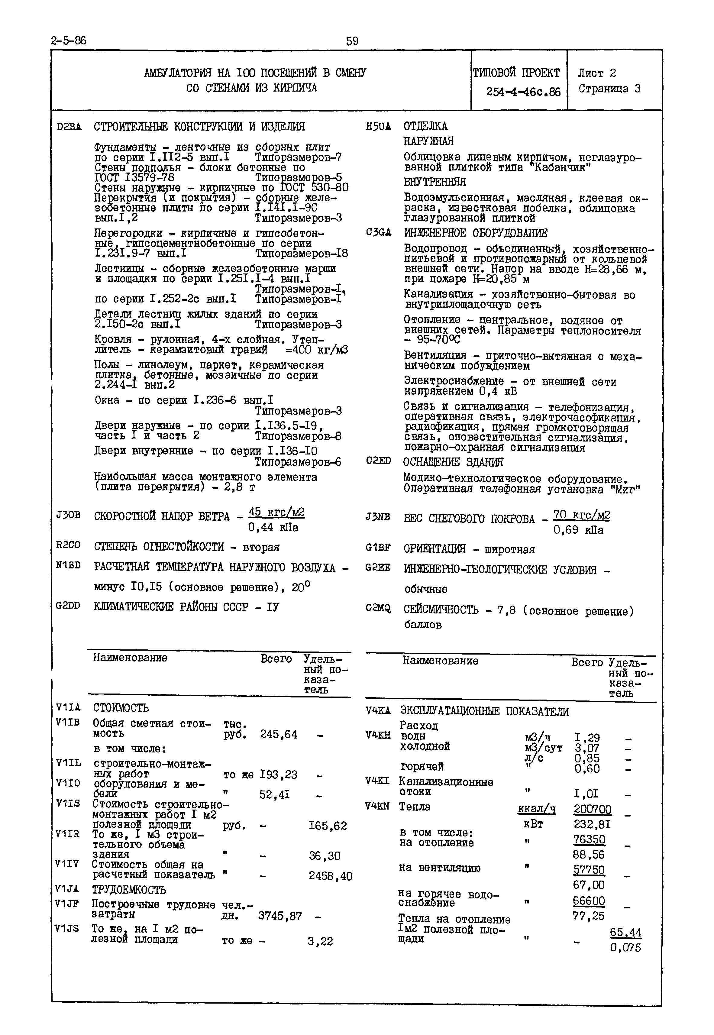 Типовой проект 254-4-46с.86