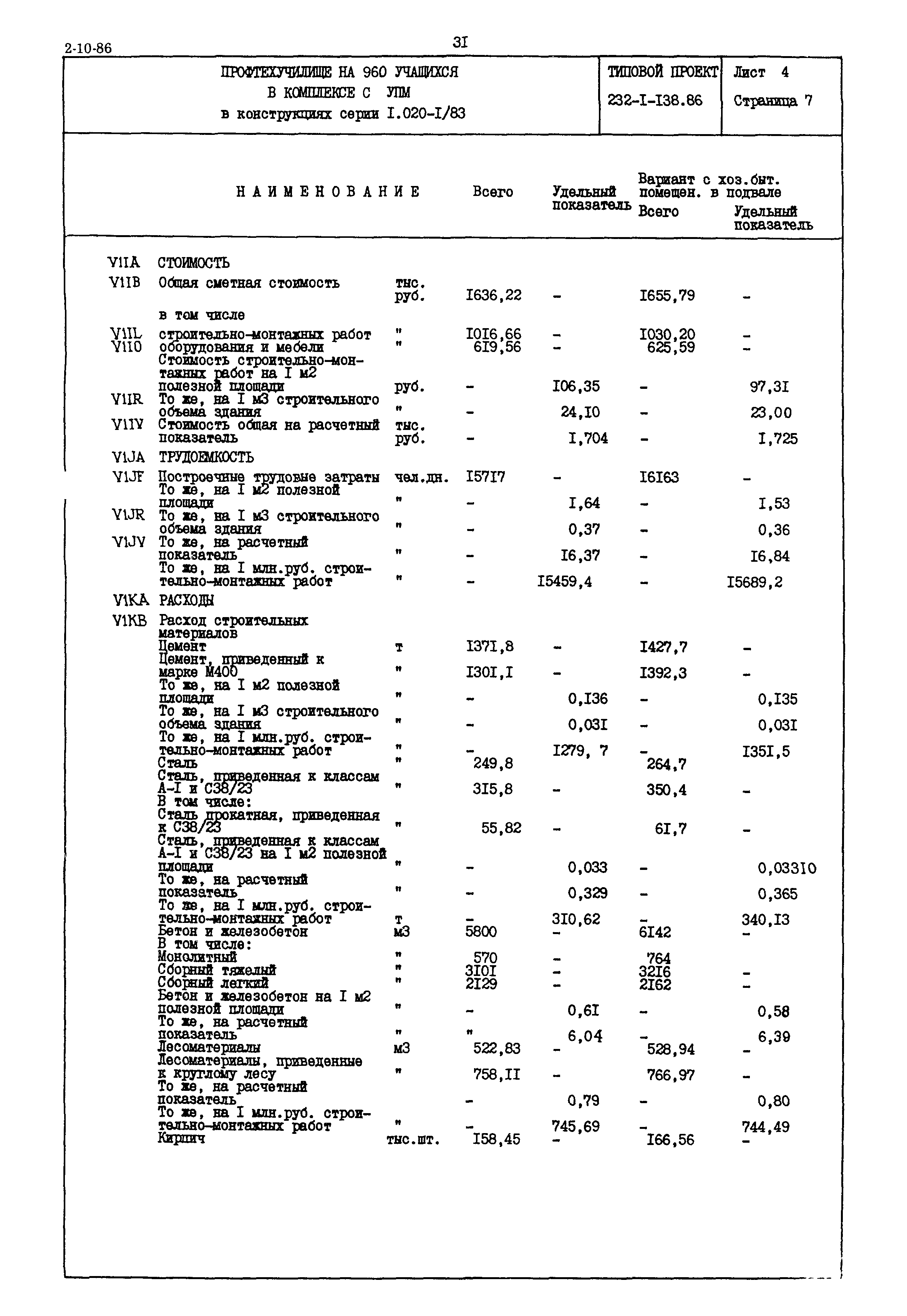 Типовой проект 232-1-138.86