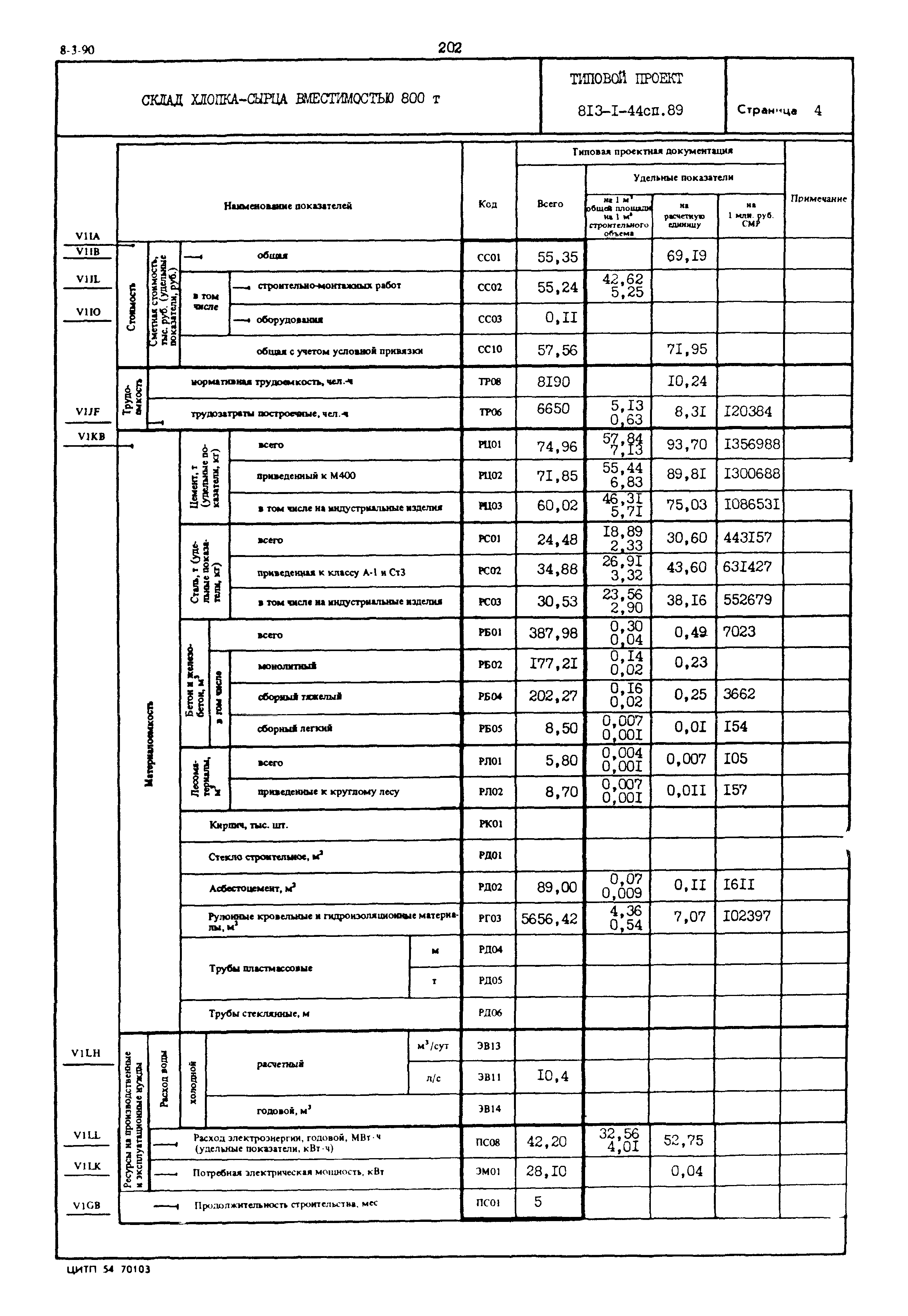 Типовой проект 813-1-44сп.89