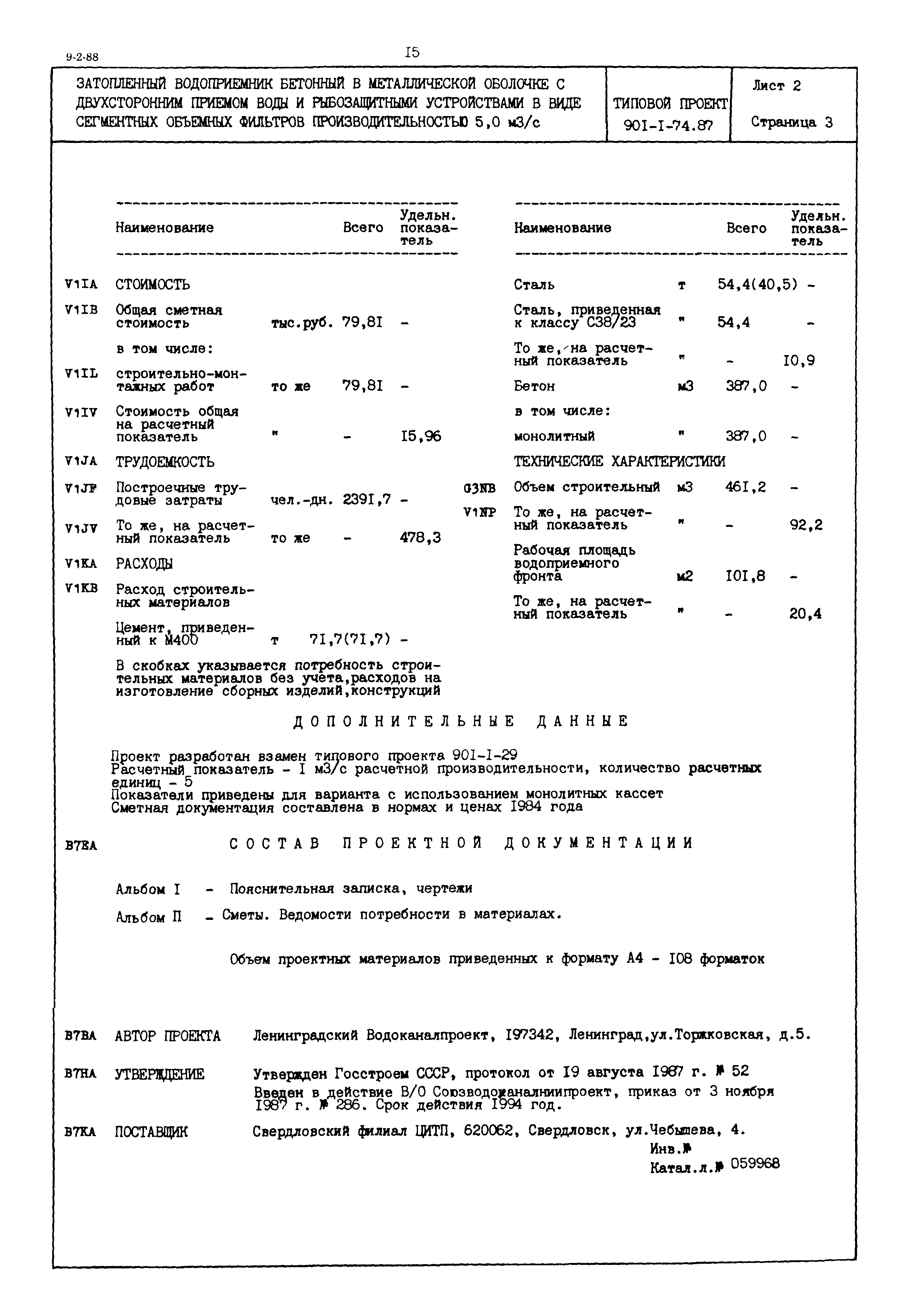 Типовой проект 901-1-74.87