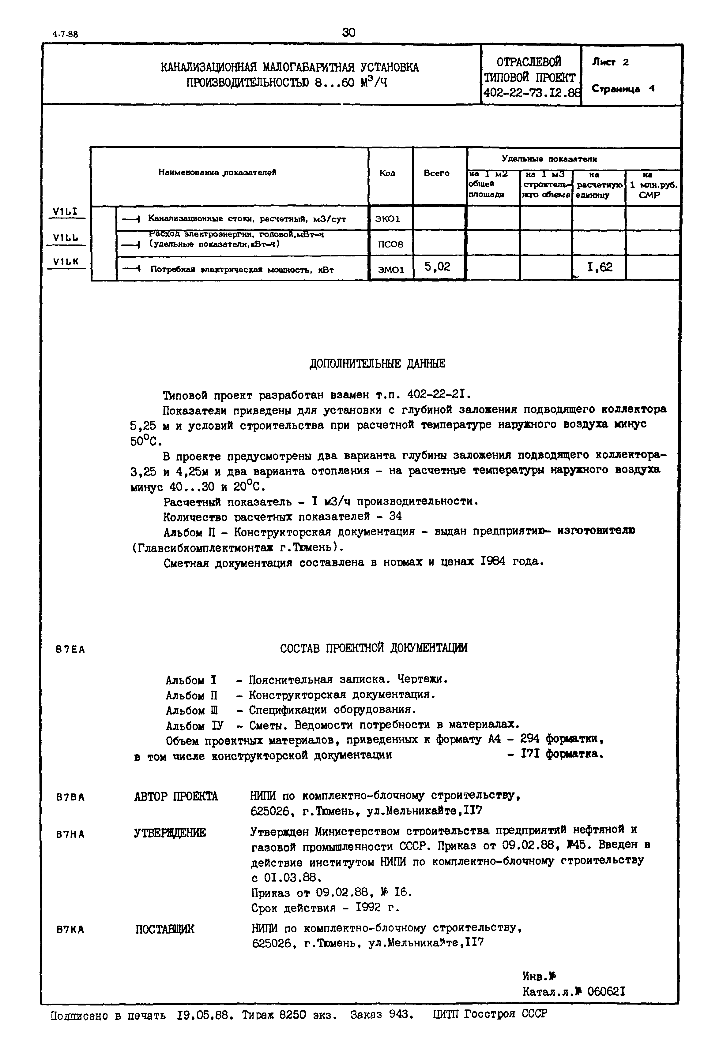 Типовой проект 402-22-73.12.88