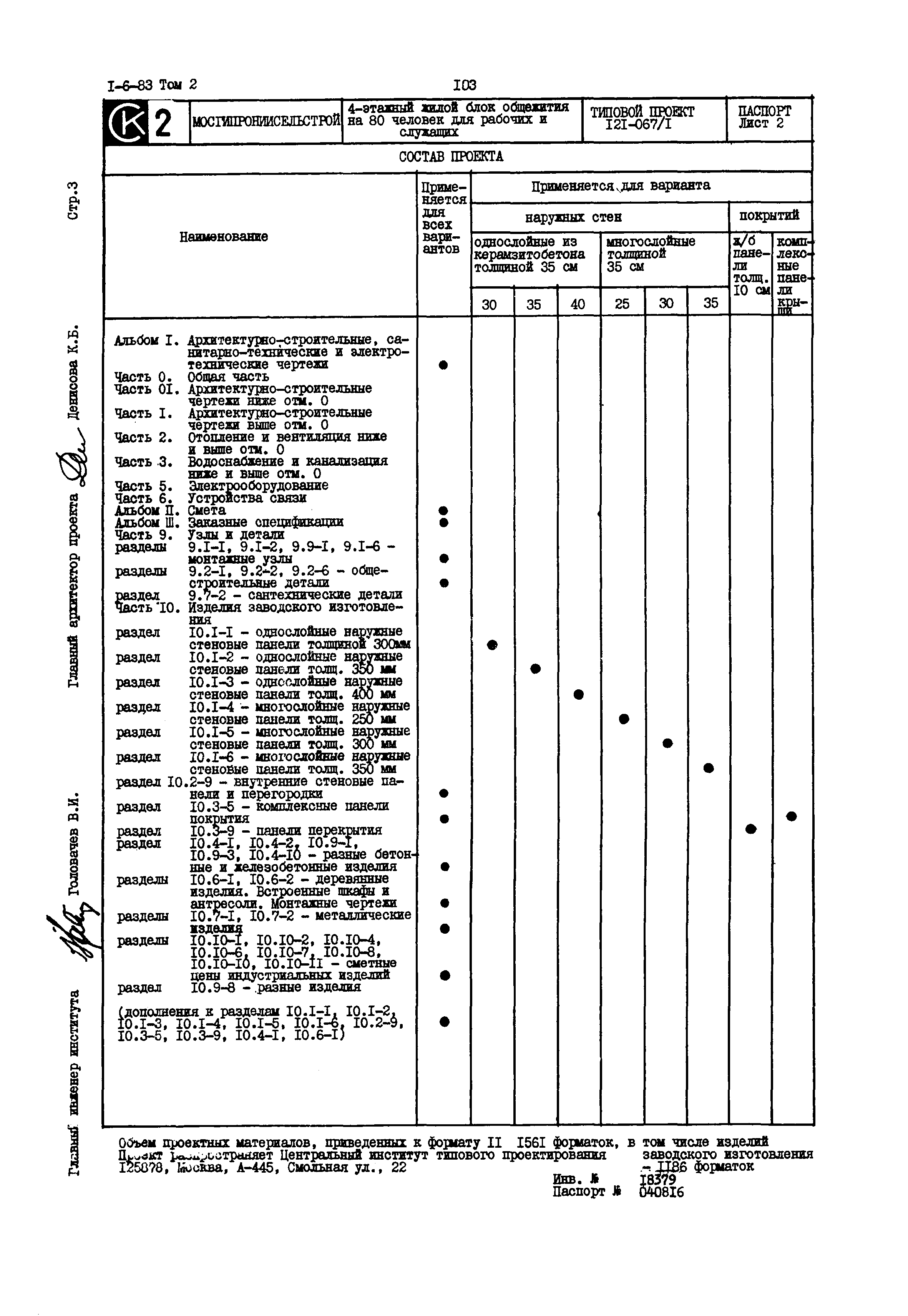 Типовой проект 121-067/1