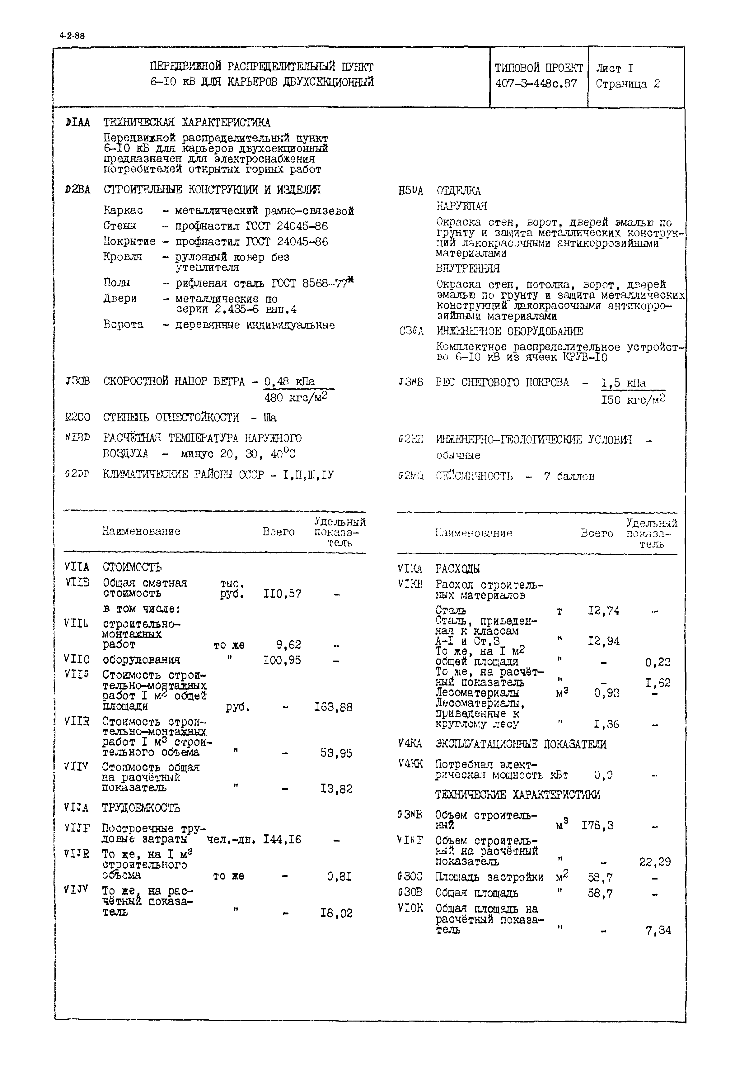 Типовой проект 407-3-448с.87