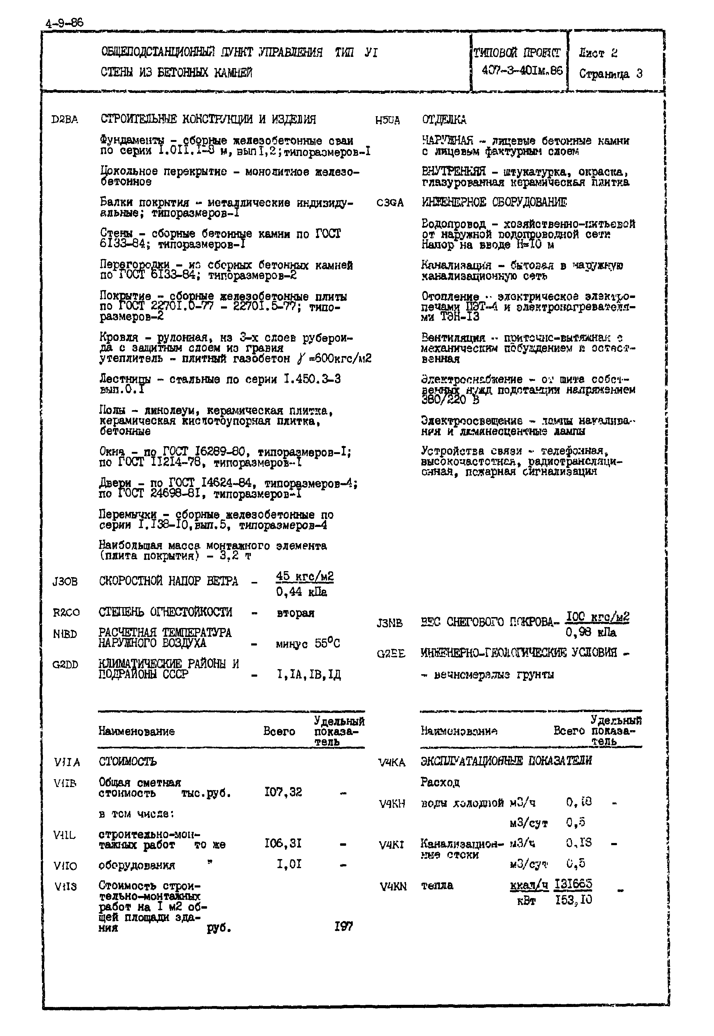 Типовой проект 407-3-401м.86