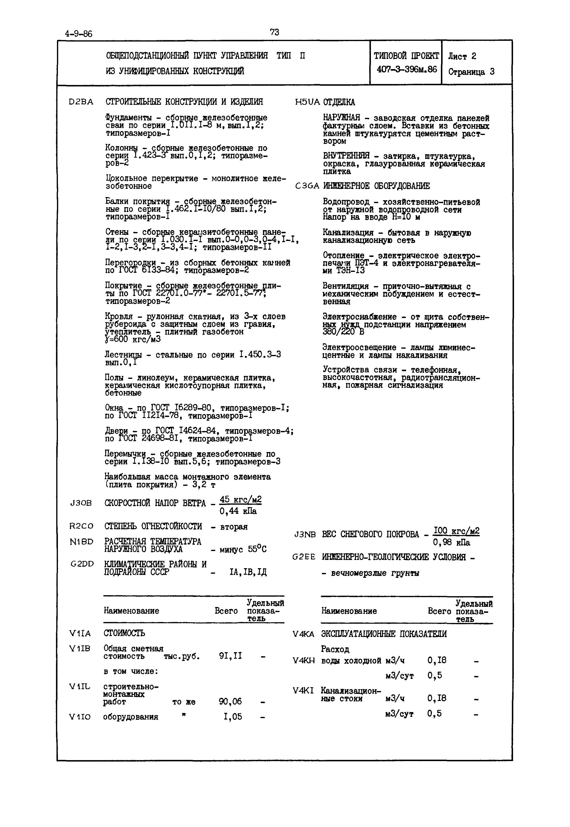 Типовой проект 407-3-396м.86